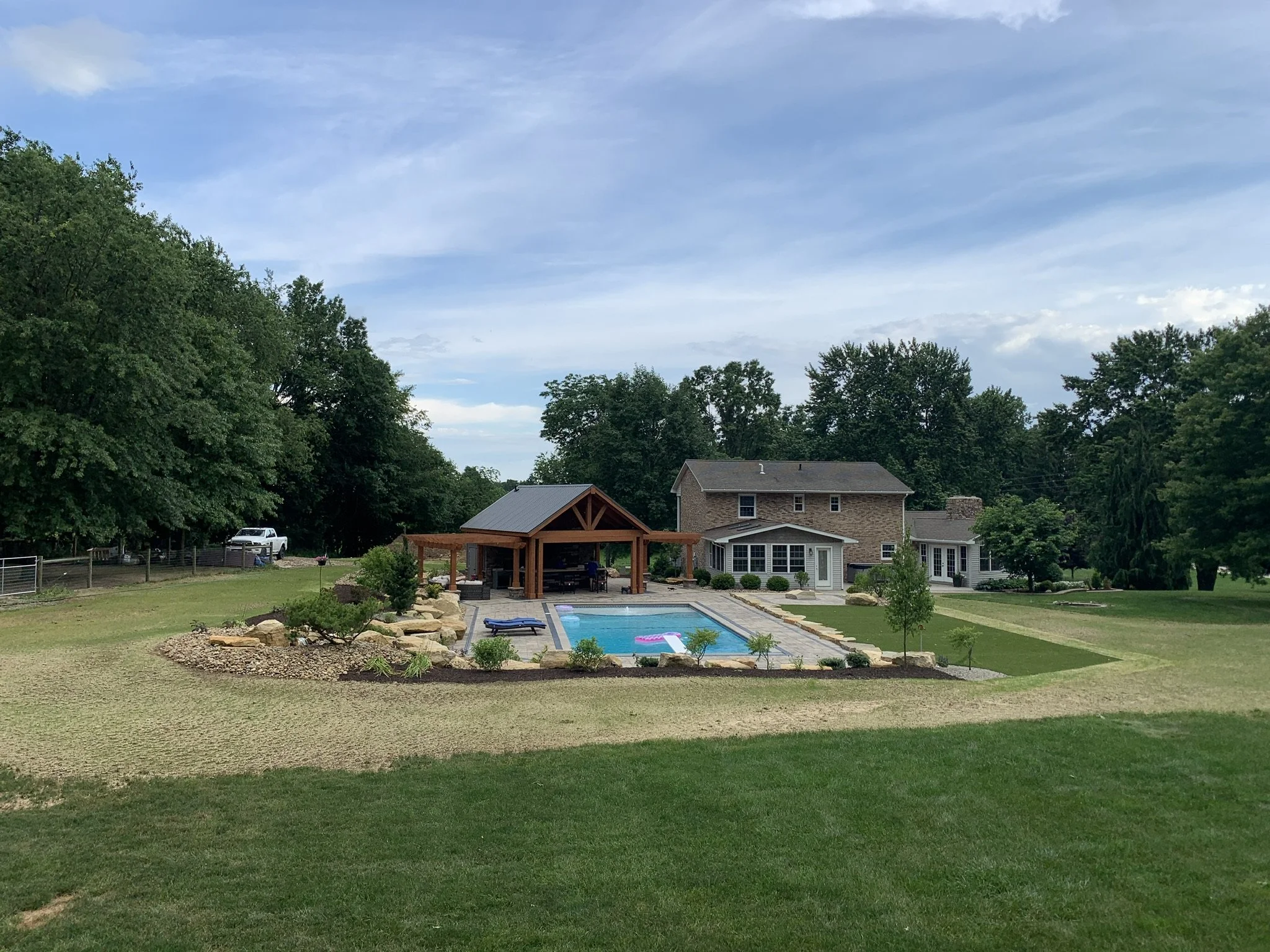 inground pool & pavilion Tuscarawas Township, OH