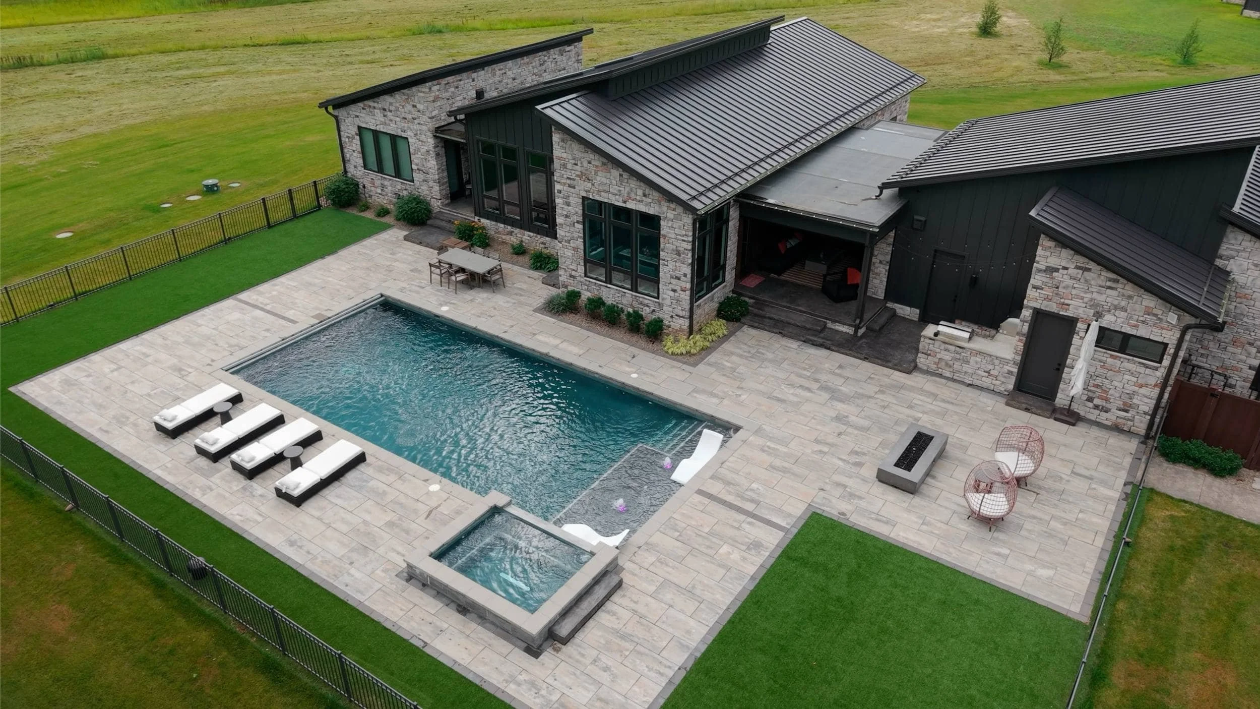 Inground pool and paver patio project in Green, OH