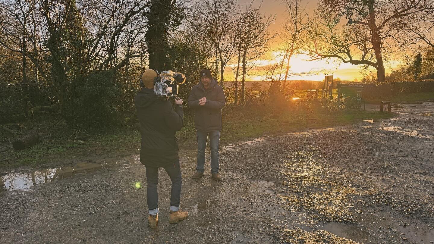 Thursday - filming in a wood after dark.
Friday - filming in the Cotswolds in the rain.
Saturday - Relaxing by the sea in the sunshine.
What will Sunday bring?
