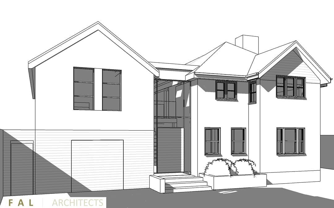 *Planning Approval* We are absolutely thrilled to gain approval by  planning appeal for this large two storey side extension and glazed link in #saffronwalden, Essex. The design respects the existing dwelling with the glazed transition between the ex