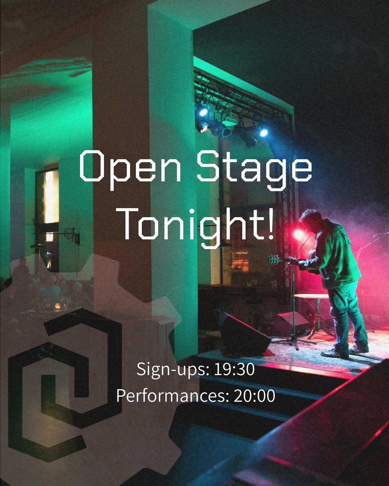 The stage is set and ready for you! ✨

Sign up: 19:30 (first come, first served)

Showtime: 20:00 to 22:00

Up to 2 songs or 10 minutes per act. Music, poetry, comedy, storytelling... all forms of expression are welcome!
We&rsquo;ve got DIs, a stage 