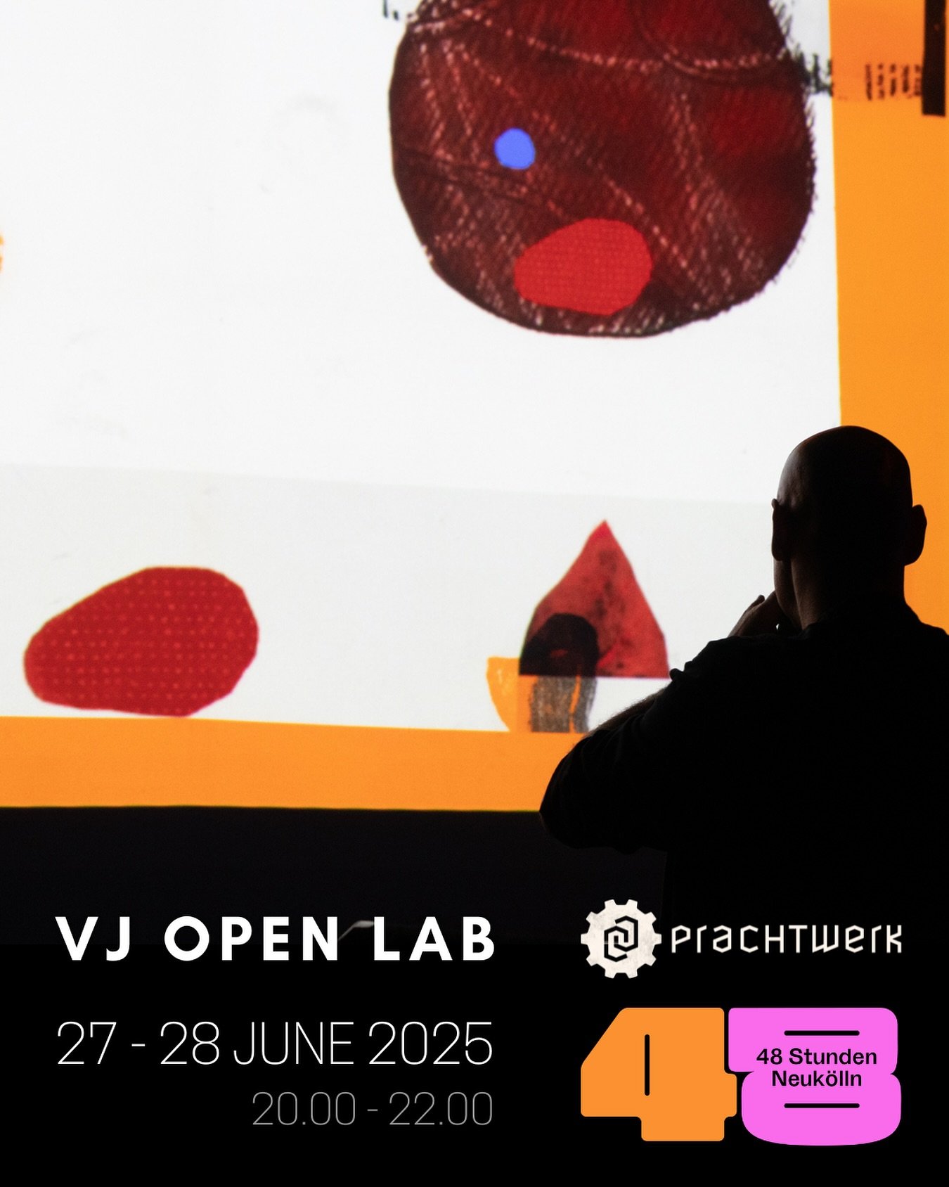 This Friday and Saturday from 20:00 - 22:00

VJ Open Lab presents two evening programs for exchange between Berlin-based visual artists and musicians as part of the 48 Stunden Neuk&ouml;lln Festival! ✨
Admission is free!&nbsp;

#48stundenneuk&ouml;ll