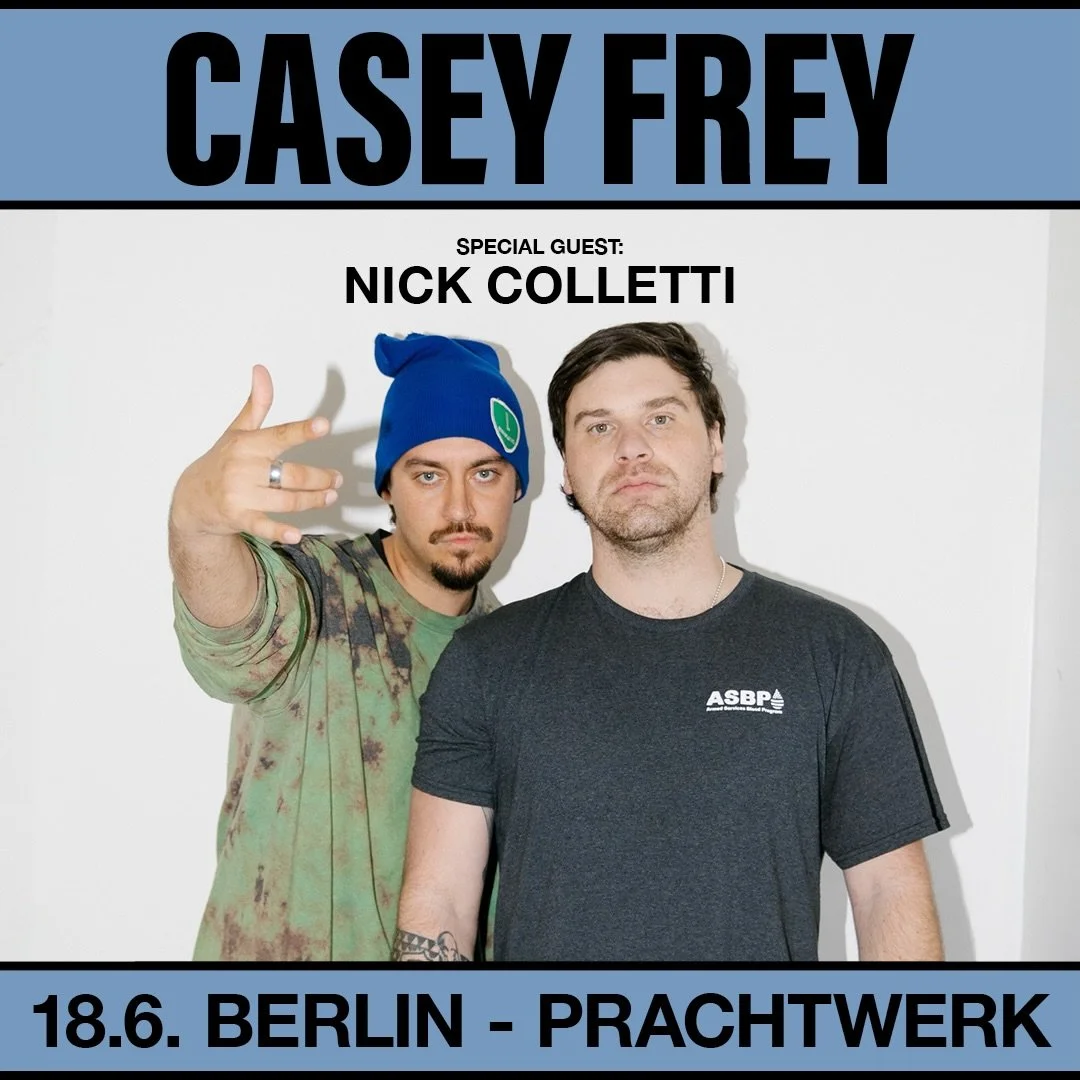 From surreal online moments to an immersive live set, experience Casey Frey live as his physical comedic world moves off-screen and into the Prachtwerk space! With guest Nick Colletti, expect a show that blurs internet culture and performance. Join u