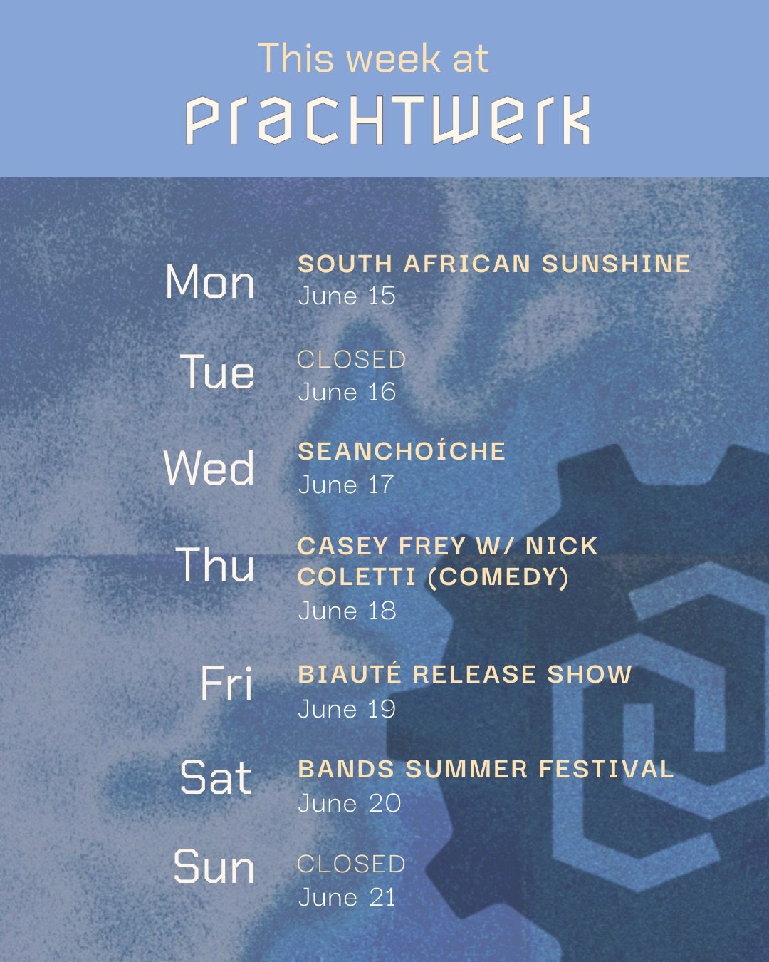This week we&rsquo;ve got a wiiiide range of live music and events lined up for you 🎶 Check out what&rsquo;s on, find your vibe, and hit the link in our bio to secure your tickets! See you soon 🥰