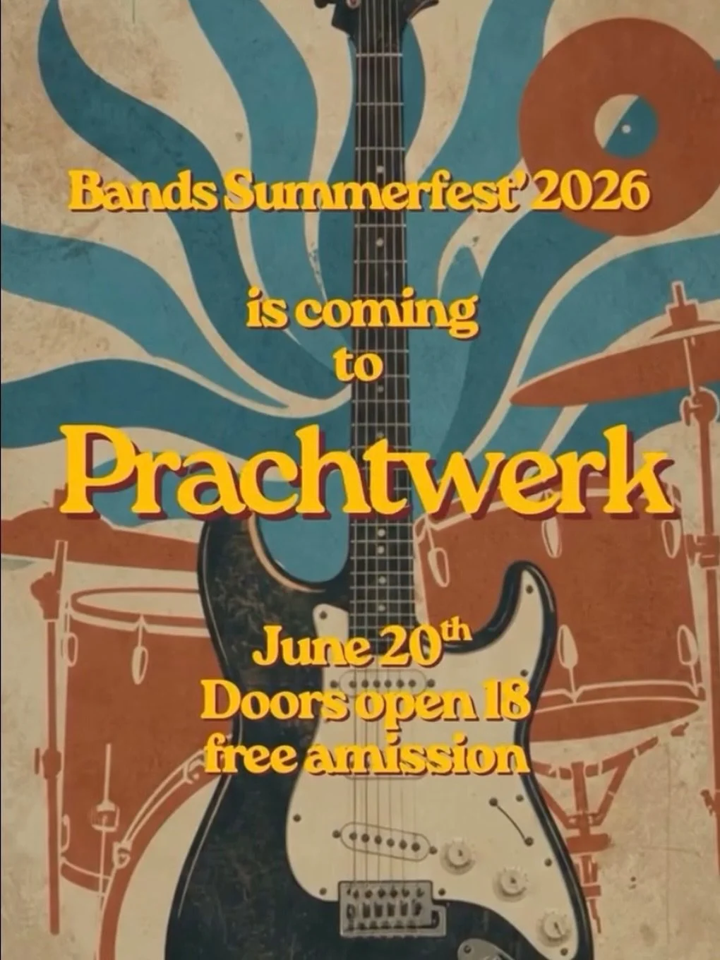 The sound of summer 😎

Bands Berlin Summerfest lands at Prachtwerk TONIGHT on June 20, bringing together outstanding artists for a night of live music!

✨ Free entry - come be part of it :)

Doors: 18:00
First band: 18:30

#bands #free #thingstodoin