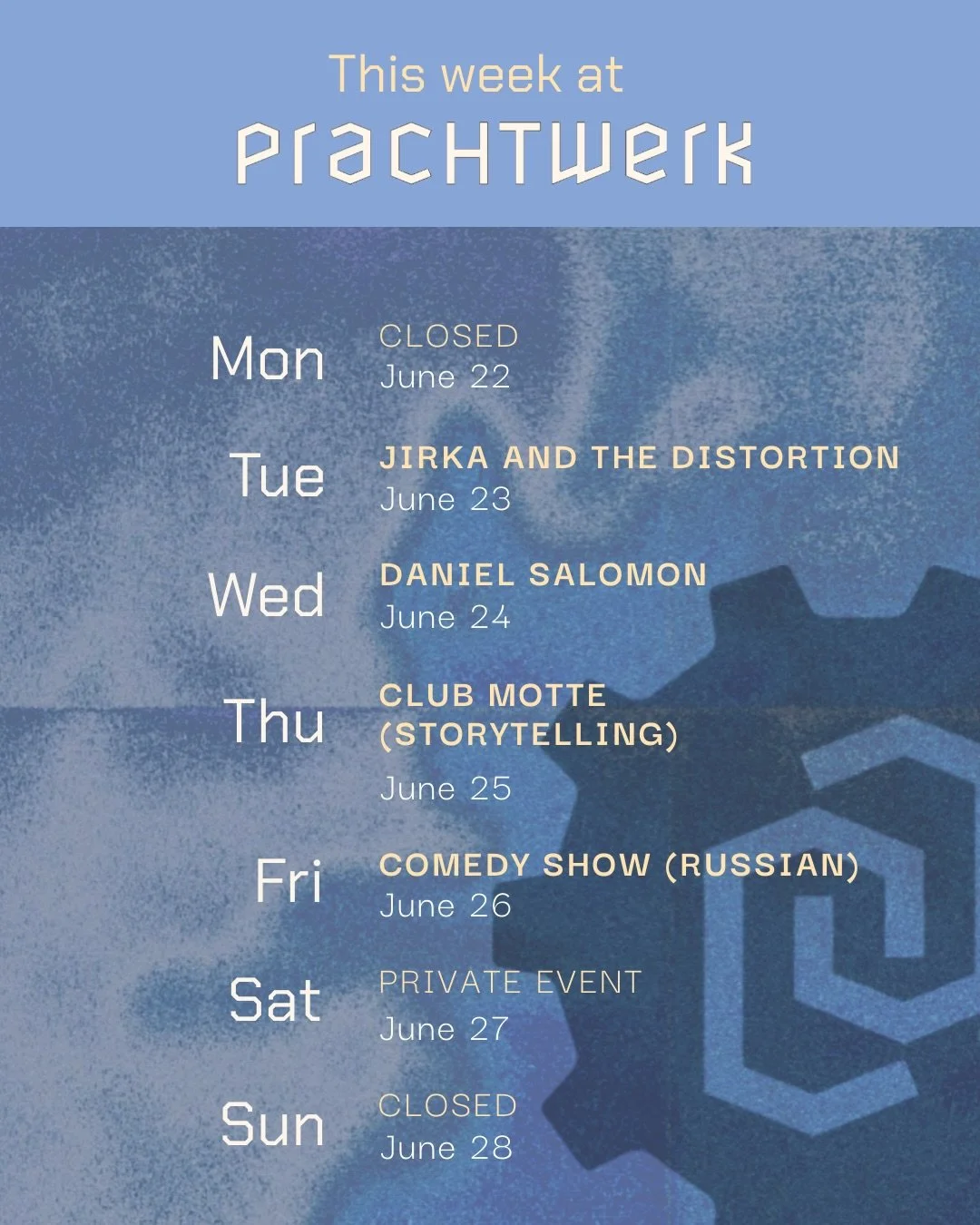 This week&rsquo;s lineup is stacked 🎶 Find your night, grab your tickets via the link in our bio, and we&rsquo;ll see you soon 🫶🏼