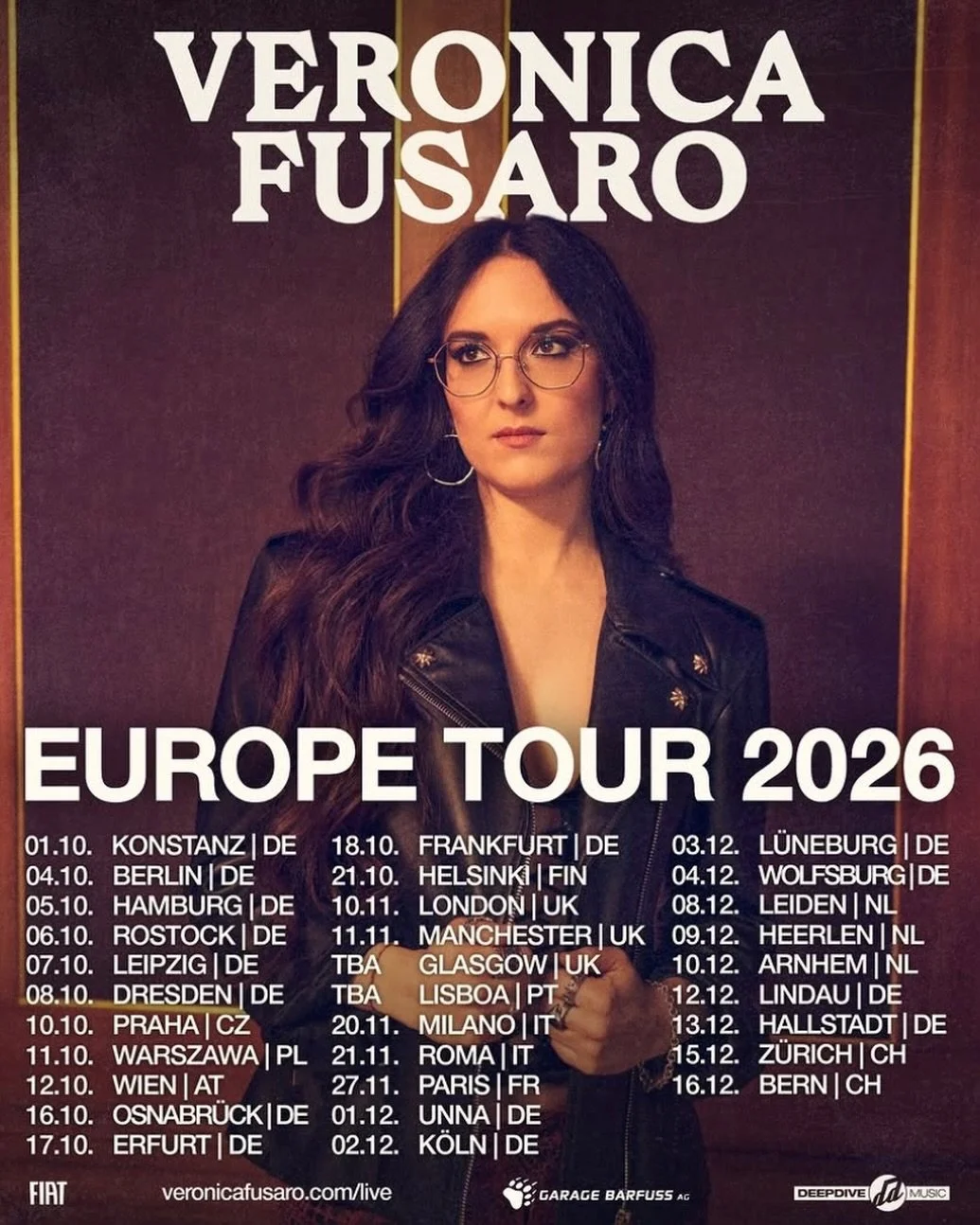 She&rsquo;s BACK!! Veronica Fusaro returns to Prachtwerk bringing her soulful indie-pop sound and unforgettable stage presence. An evening of magic, emotion, and pure live energy awaits ⚡️ 

Doors: 19:00 Show: 20:00

#livemusic #indiepop #thingstodoi
