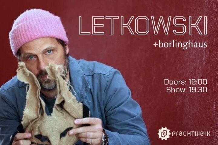 On September 13th, Letkowski brings #seltensogelacht to the stage, a deeply personal record shaped by connection, loss, fear, and the beauty of being human. Joined by support act borlinghaus, he creates an evening of warm guitars, dark textures, hone
