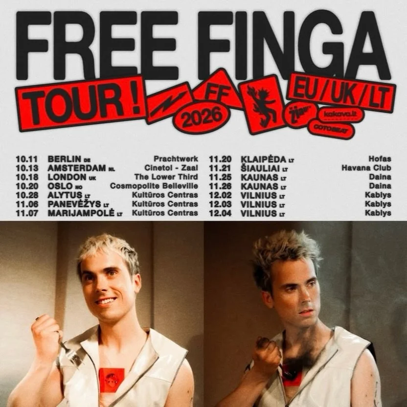 Free Finga has become one of Lithuania&rsquo;s defining contemporary artists, weaving together alternative pop, R&amp;B, and soul into a sound that&rsquo;s both intimate and expansive. Join us on OCTOBER 11. for an evening of refined songwriting and 
