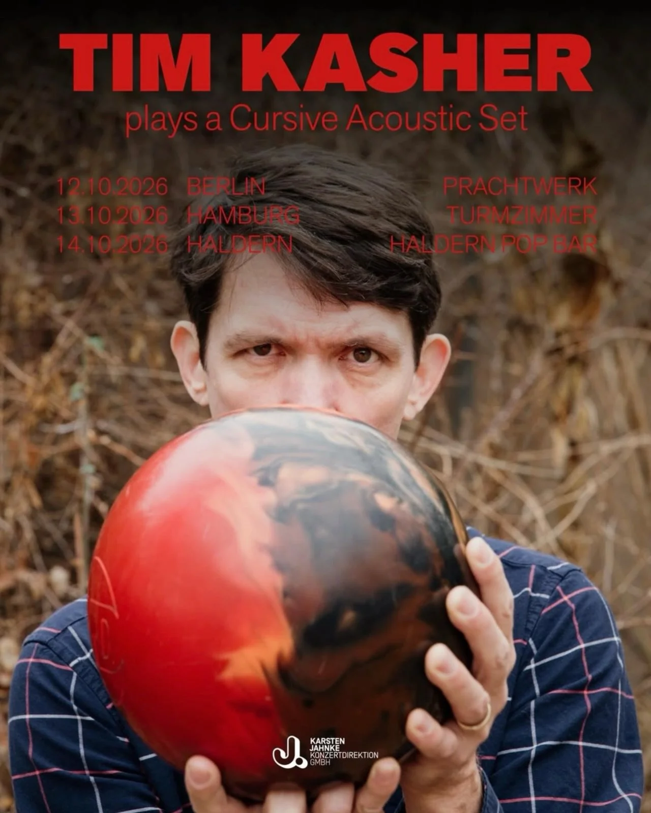 Tim Kasher brings over three decades of music to the stage, drawing from his work with &ldquo;Cursive,&ldquo; &ldquo;The Good Life,&ldquo; and his solo catalogue. Raw, thoughtful, and deeply rooted in the American indie tradition. Experience it live 