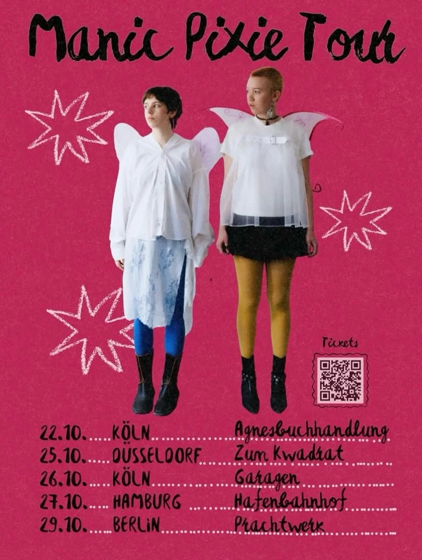 Merle and Margo bring their &rdquo;manic pixie tour&rdquo; to our Practwerk stage on October 29th! With jazzy soundscapes, dreamy vocals, and danceable indie pop, expect a set with playful energy accompanied by their full band setup 💖 Ticket link in