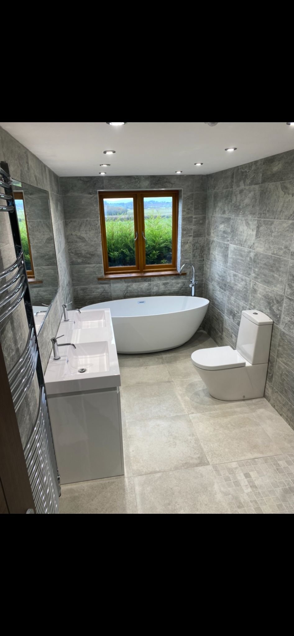 Previous project featuring oval shaped free standing bath