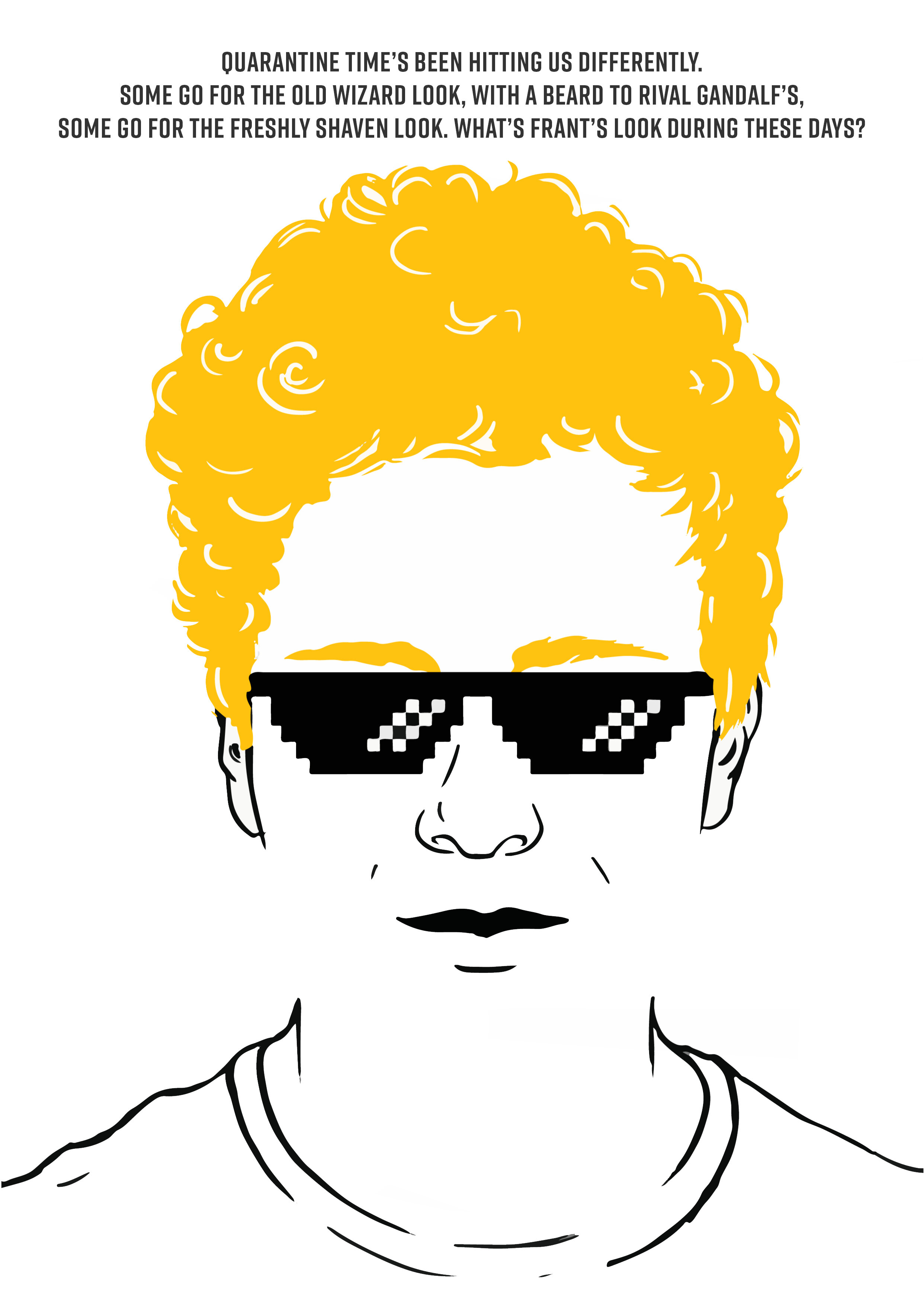 Cool guy with glasses illustration 