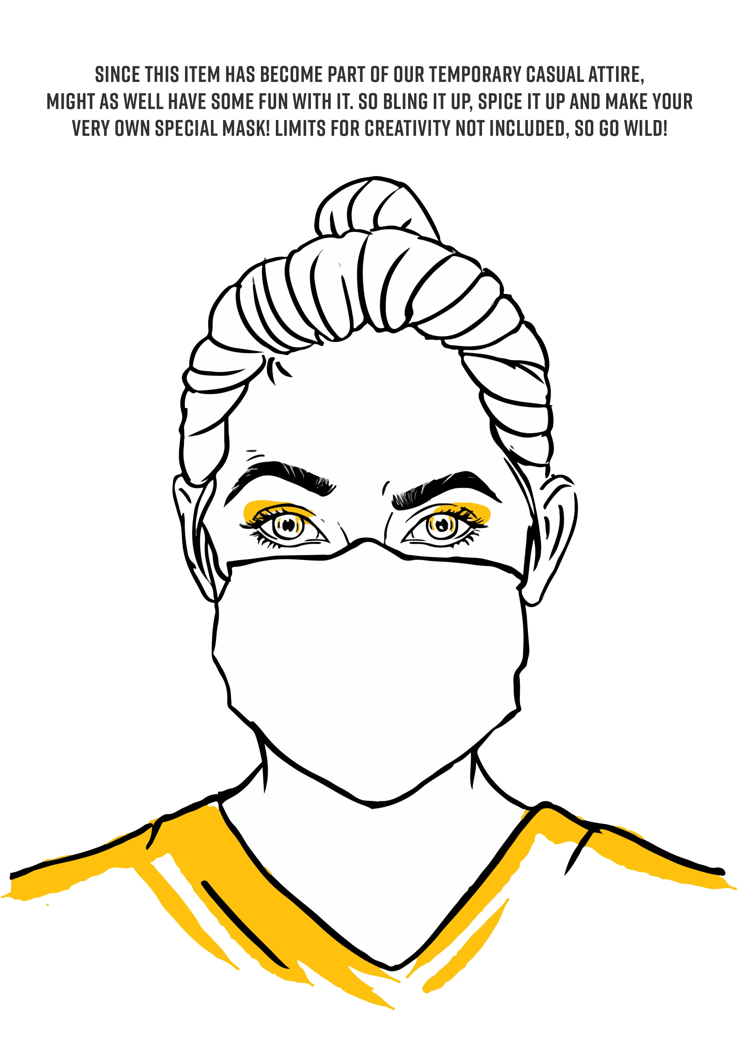 Medic with mask illustrated 