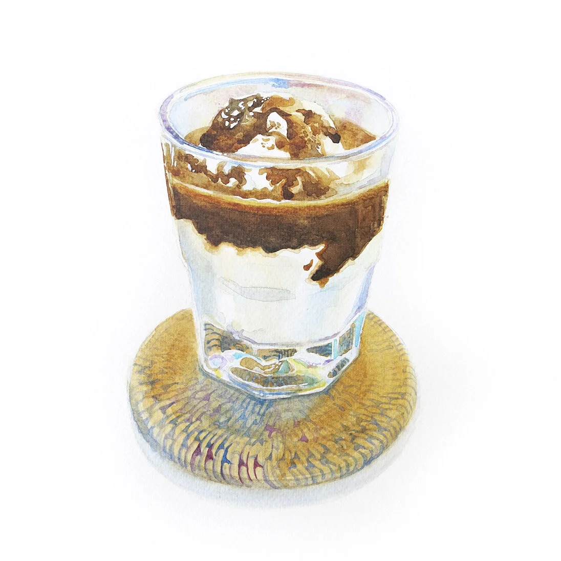 Affogato 2019 25x25 cm Watercolour on Paper