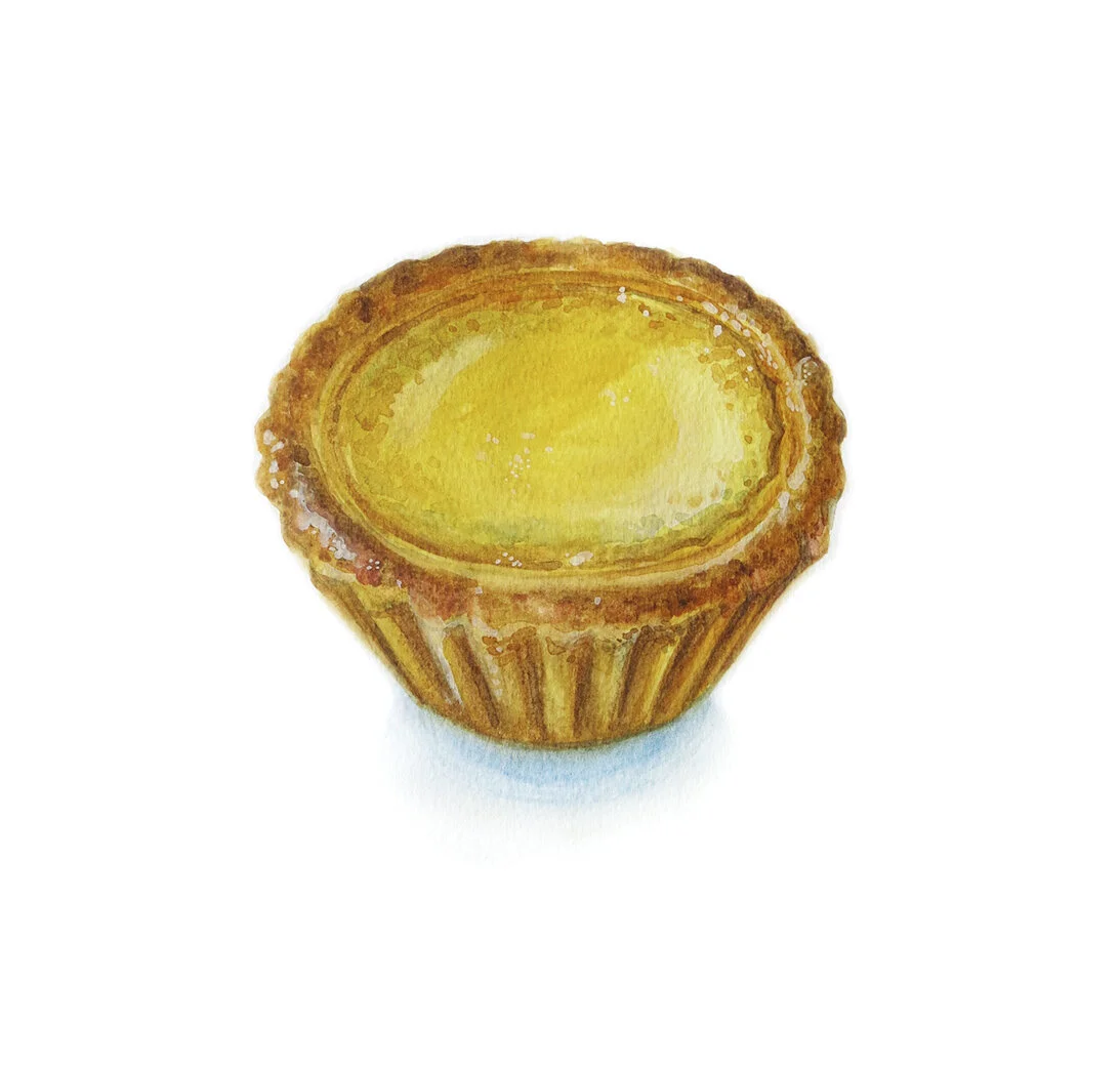 Egg Tart 2019 Watercolour on Paper 25x25 cm