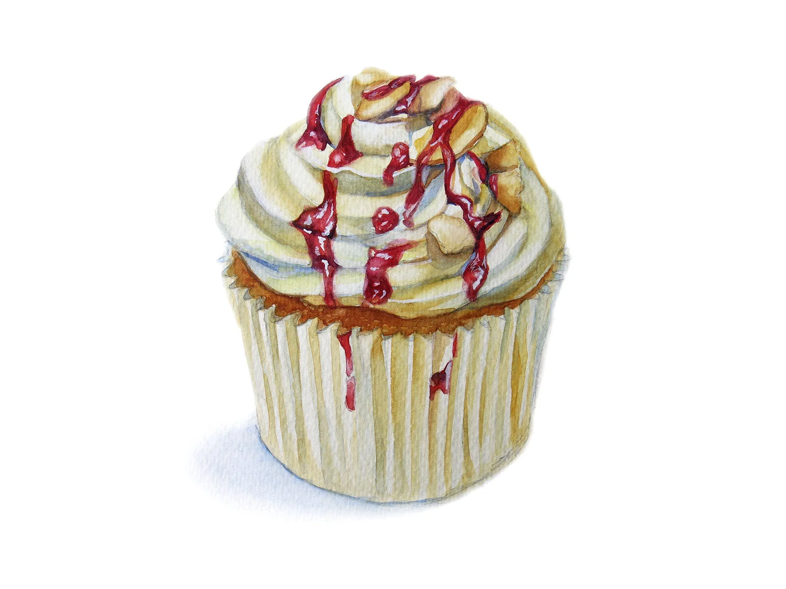 Bakewell Cupcake 2014 Watercolour on Paper 24x19.2 cm