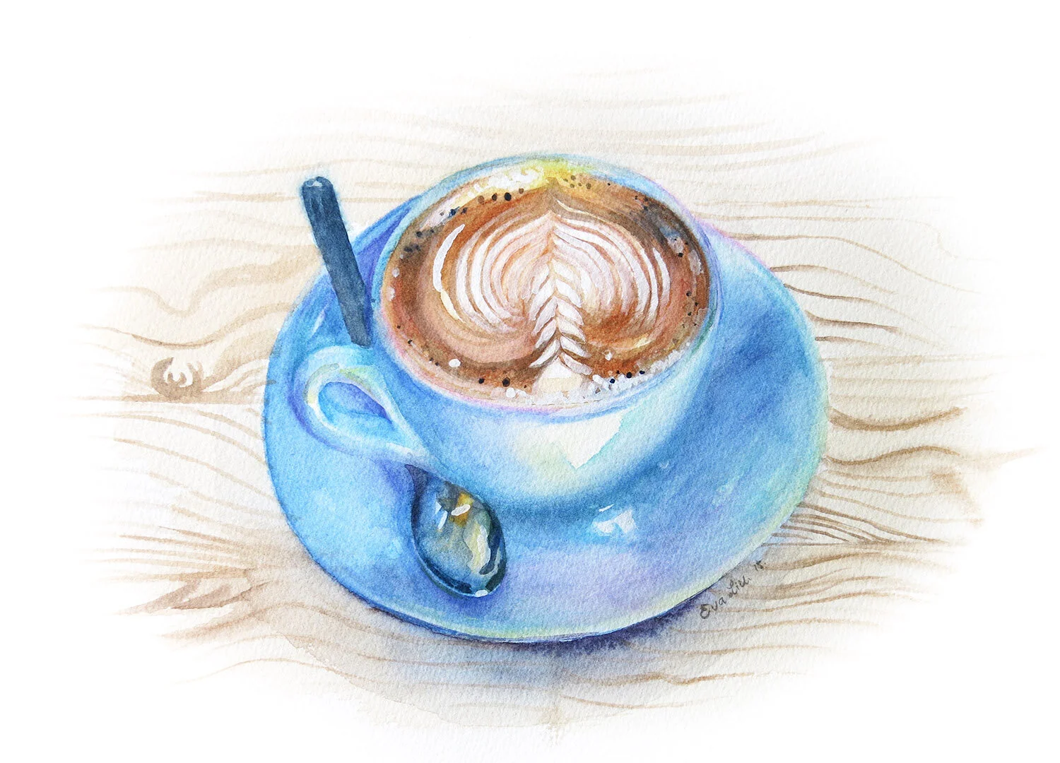 Flat White 2015 Watercolour on Paper 25.4x20.3 cm