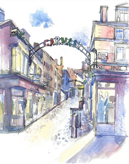 Carnaby 2018 Pen and Watercolour on Paper 21x29.7 cm