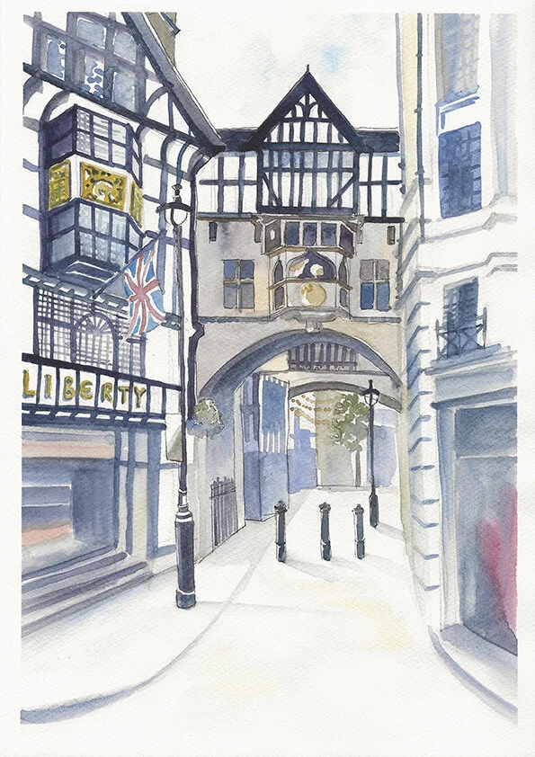 Liberty, London 2019 Watercolour on Paper 21x29.7 cm