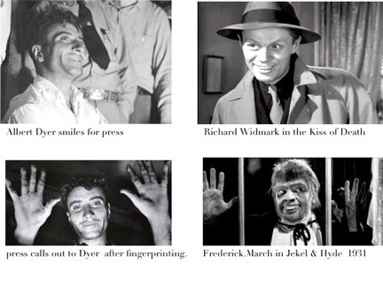 The Press photographers uses noir style lighting to demonize Dyer.