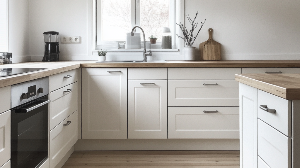 White shaker kitchen