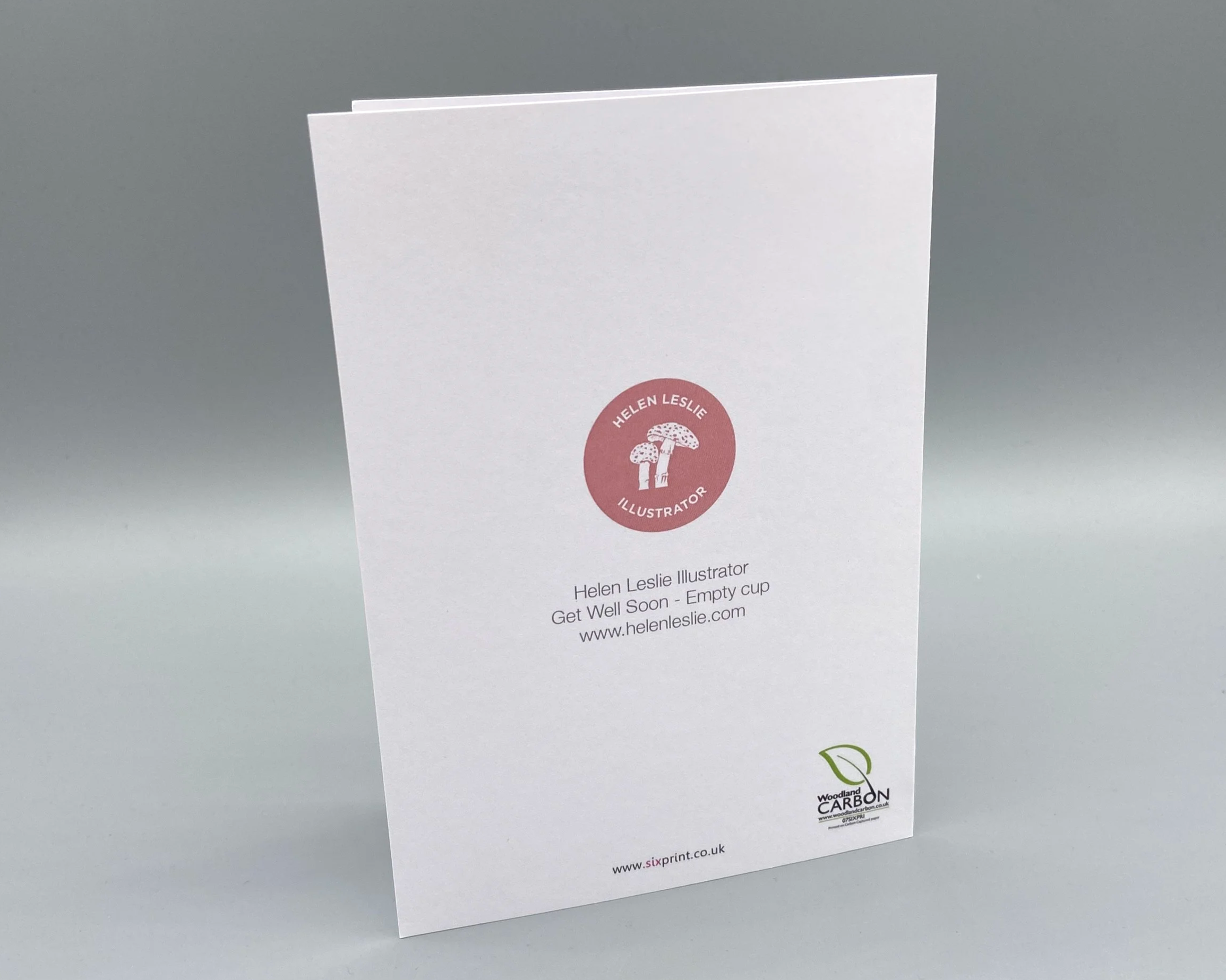 'You can't pour from an empty cup' Get Well Soon greetings card by Devon artist Helen Leslie Illustrator