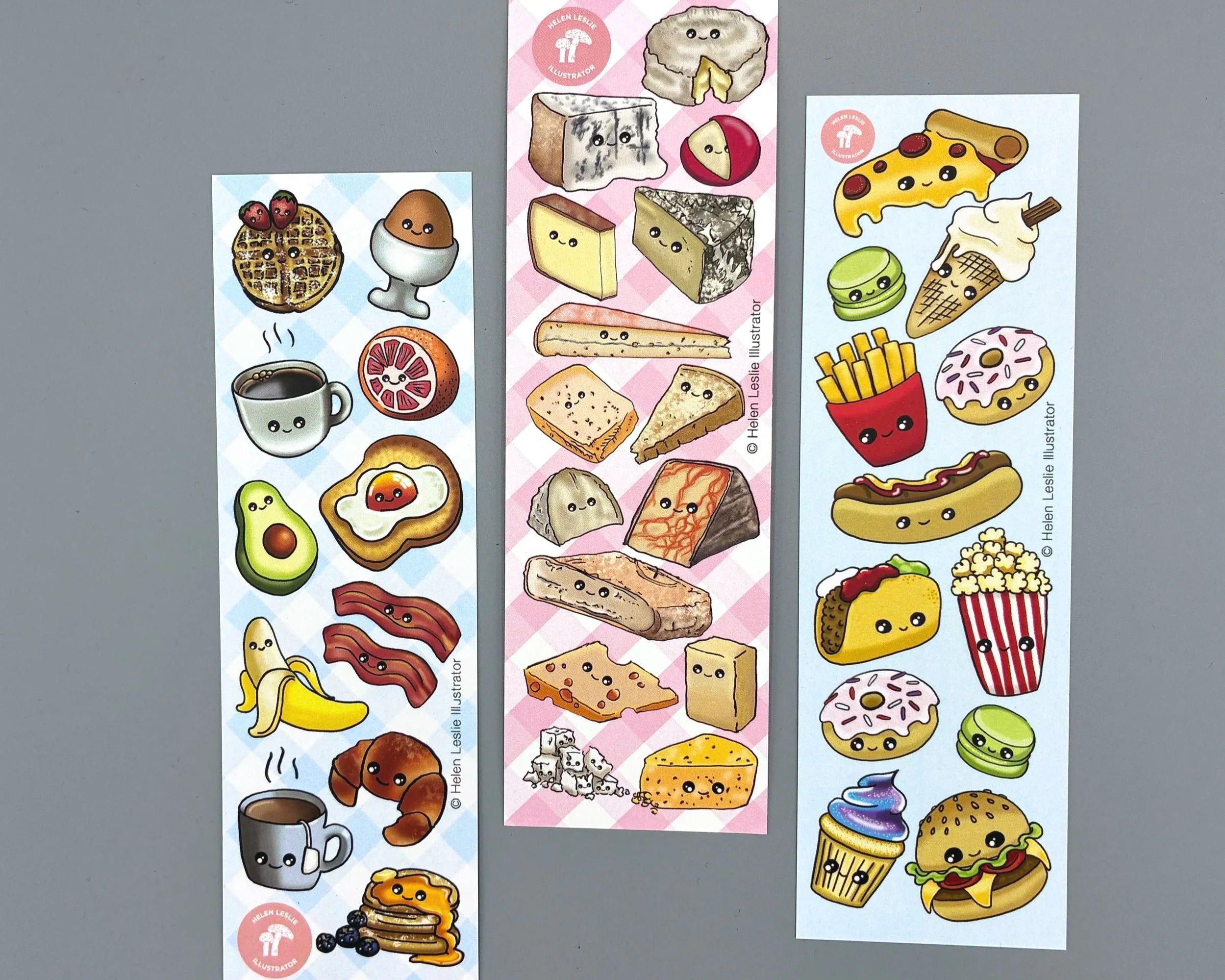 Cute food bookmarks hand illustrated by Devon artist Helen Leslie Illustrator (Copy)