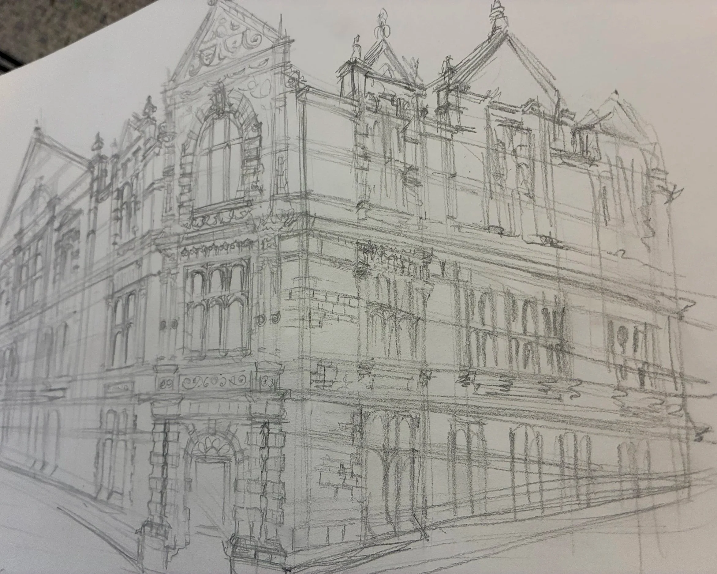 Newton Abbot Library Passmore Edwards Centre art print by Devon artist Helen Leslie Illustrator