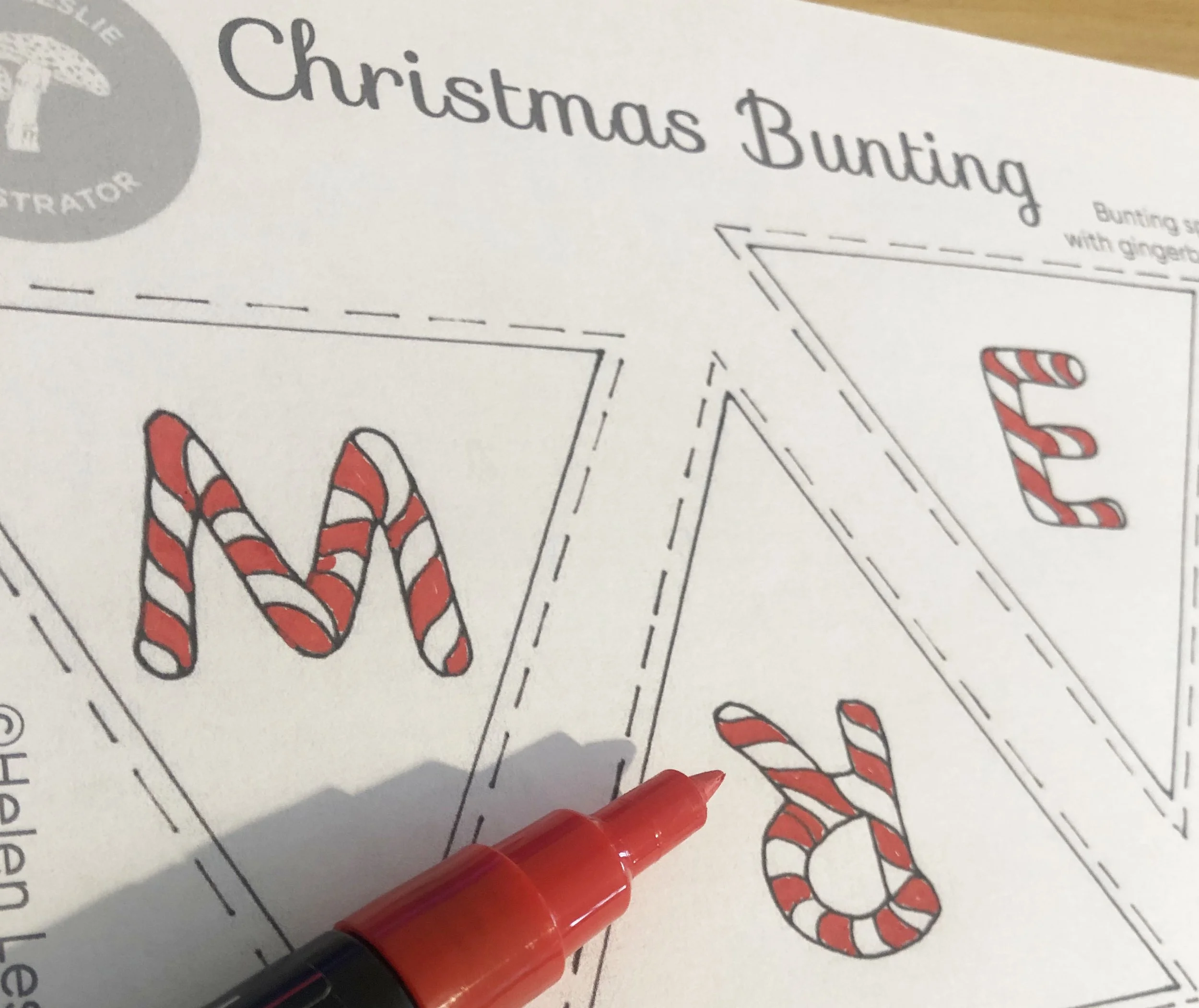 Christmas paper craft activity pack designed and illustrated by Devon artist Helen Leslie Illustrator