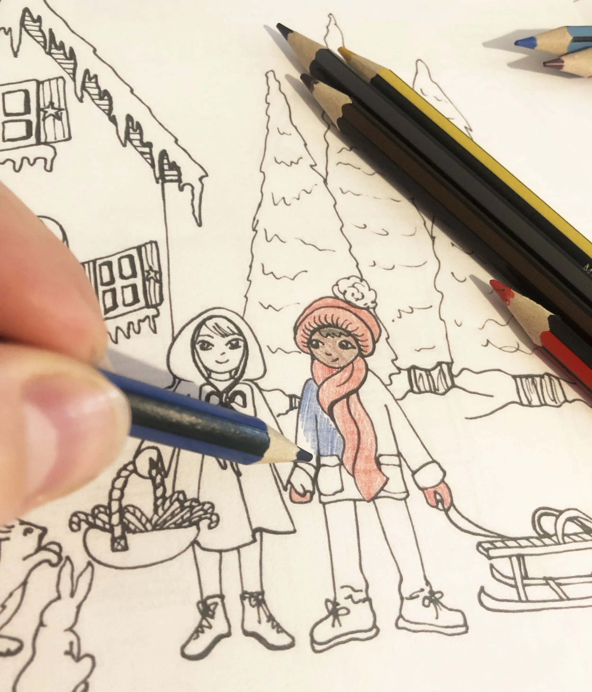 Christmas paper craft activity pack designed and illustrated by Devon artist Helen Leslie Illustrator