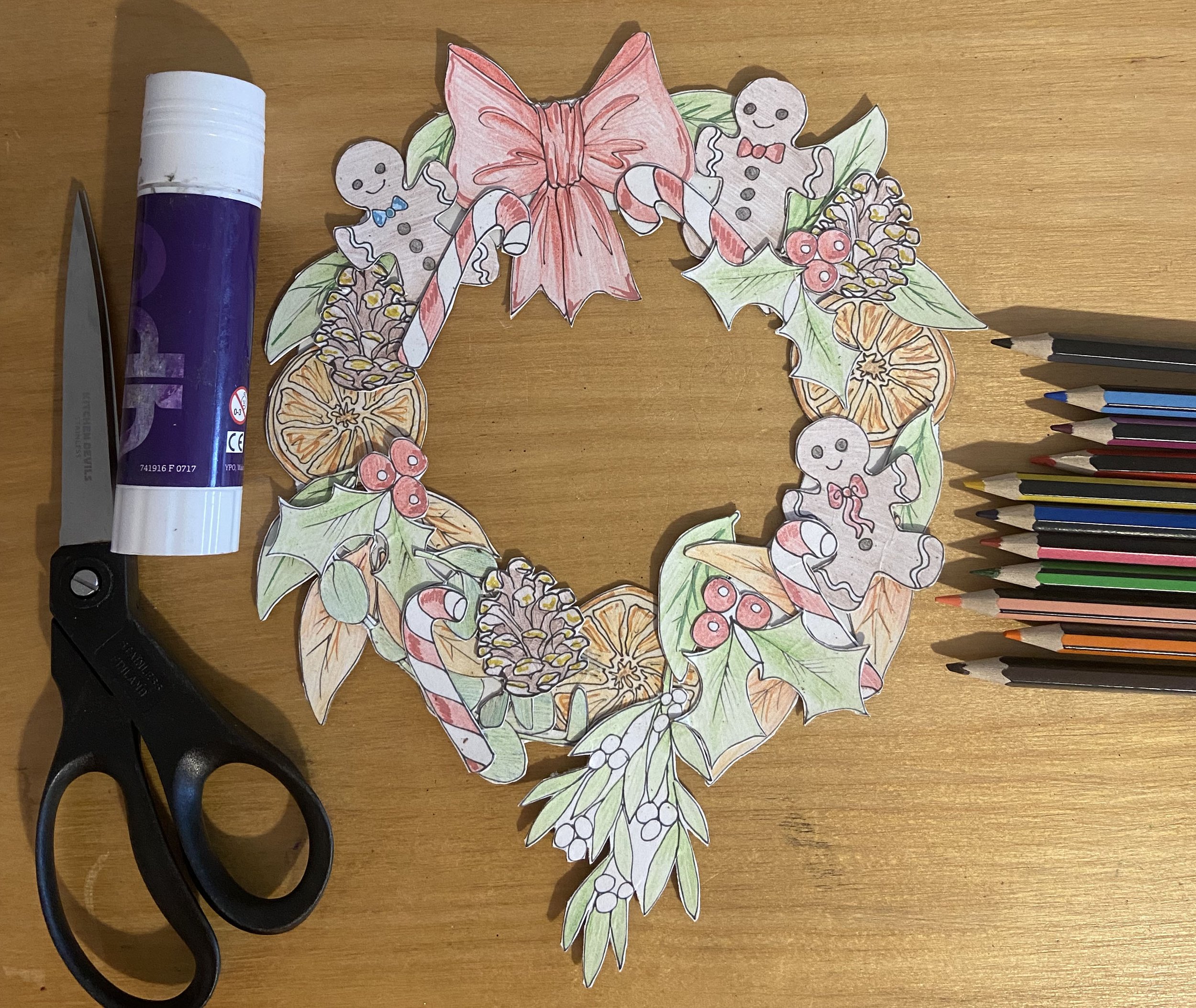 Christmas paper craft activity pack designed and illustrated by Devon artist Helen Leslie Illustrator