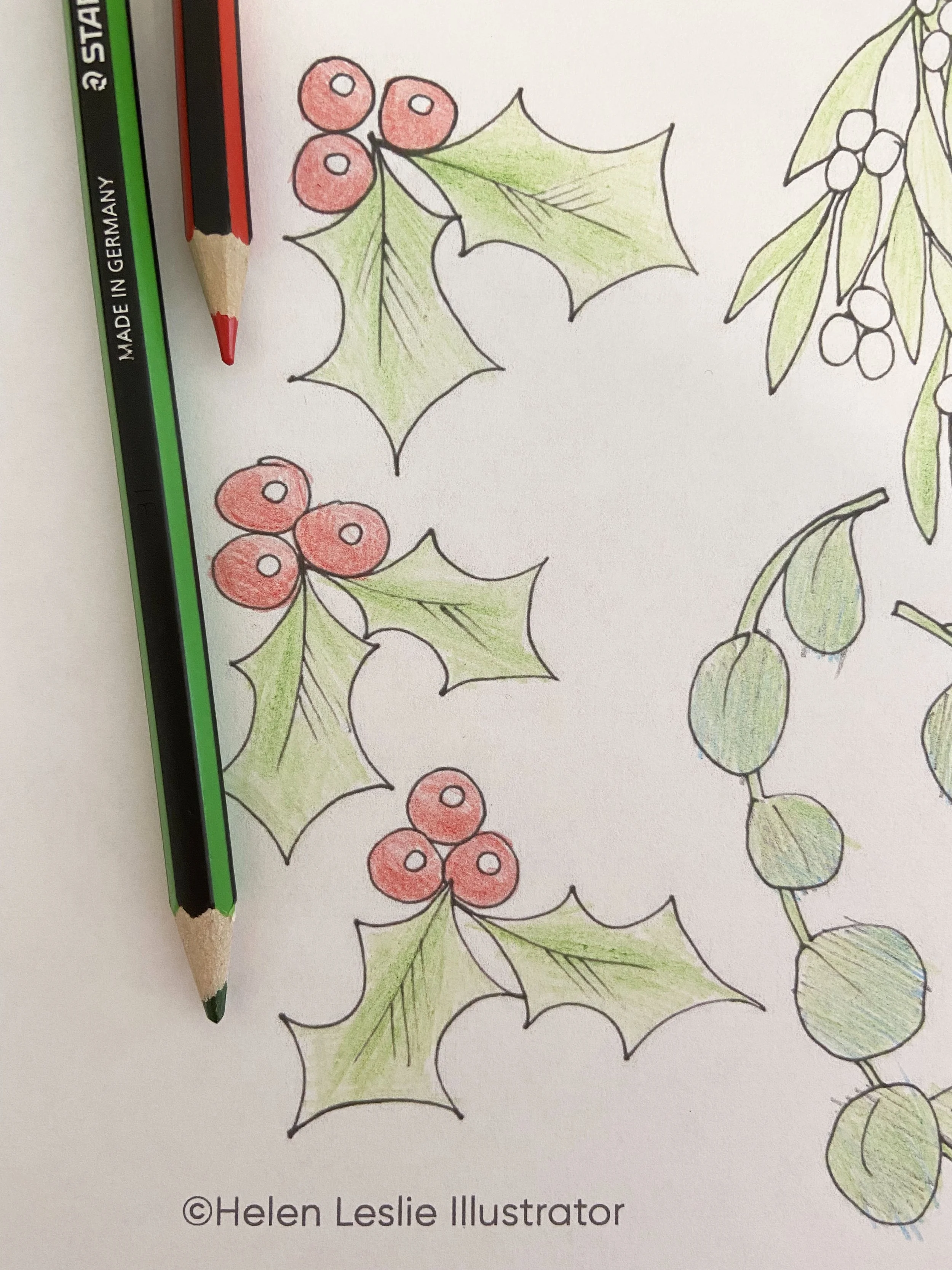 Christmas paper craft activity pack designed and illustrated by Devon artist Helen Leslie Illustrator