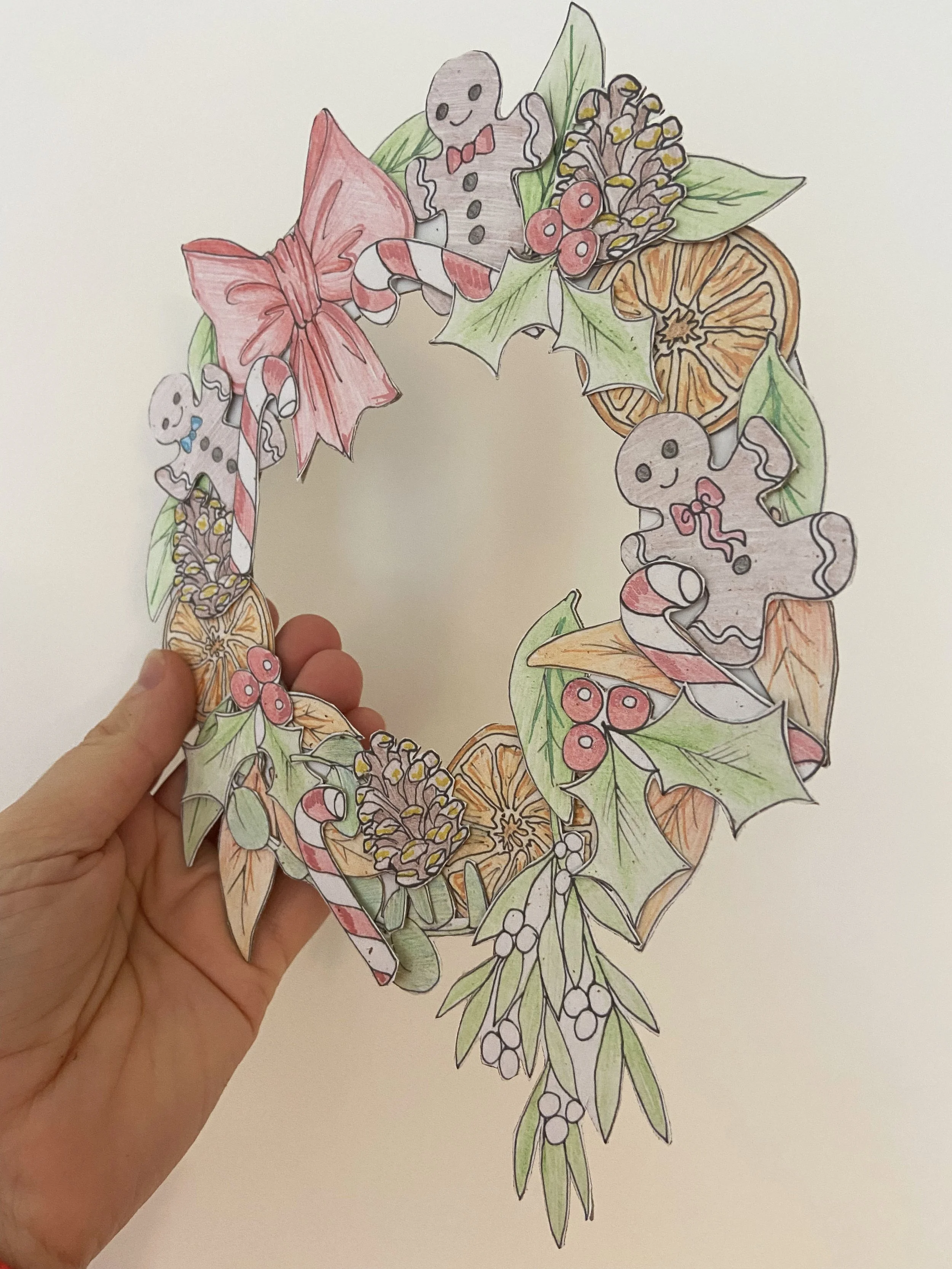 Christmas paper craft activity pack designed and illustrated by Devon artist Helen Leslie Illustrator