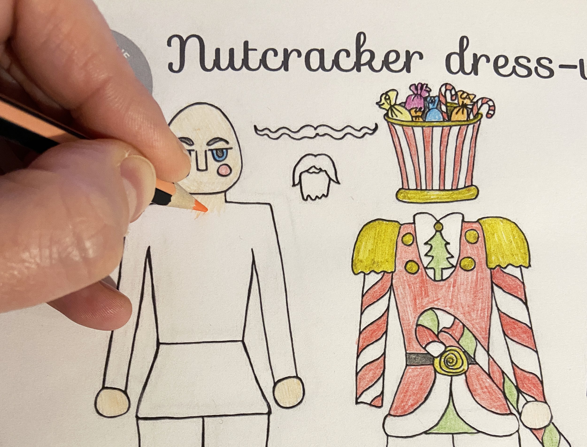 Christmas Nutcracker paper craft activity pack designed and illustrated by Devon artist Helen Leslie Illustrator