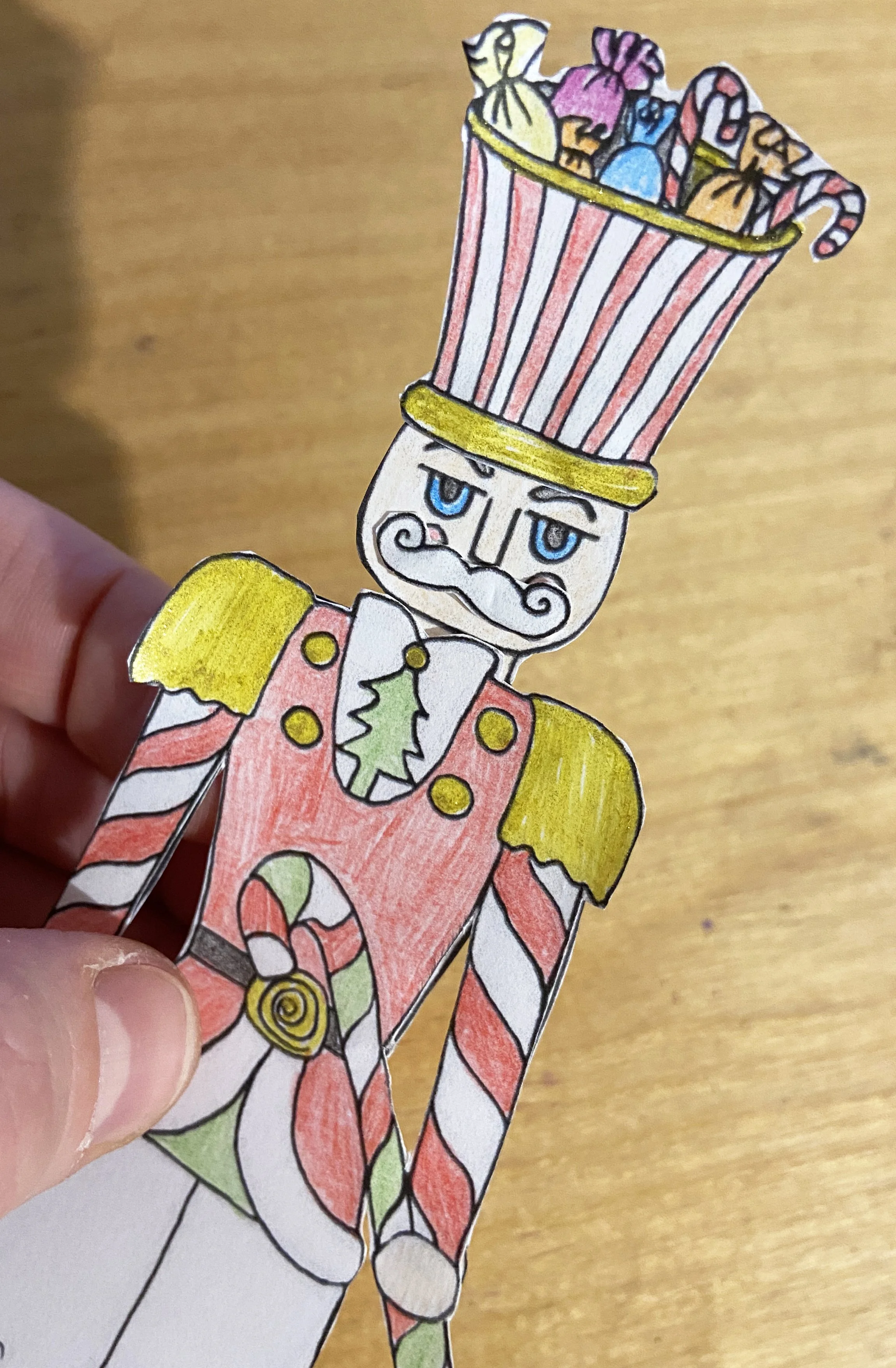 Christmas Nutcracker paper craft activity pack designed and illustrated by Devon artist Helen Leslie Illustrator
