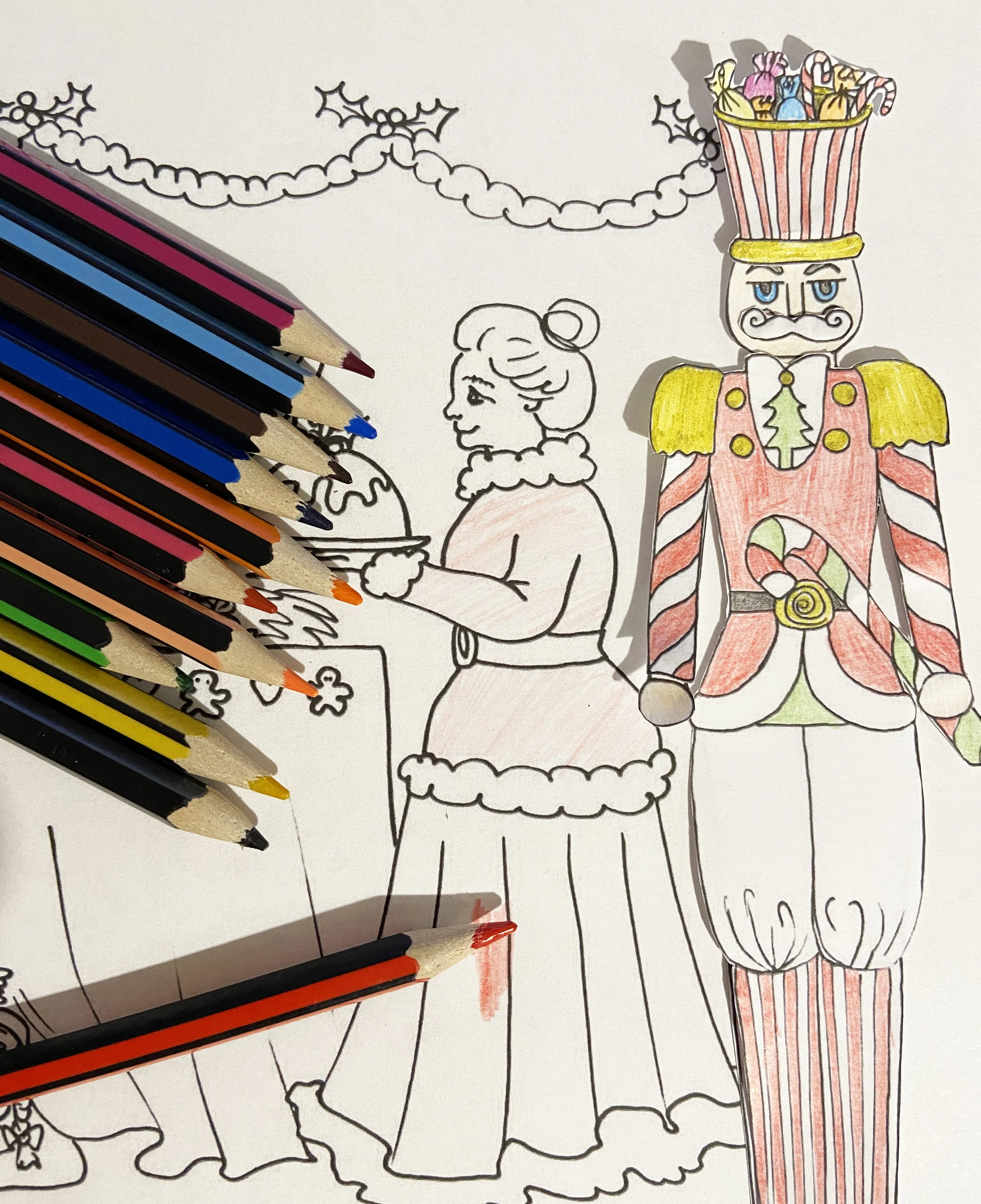 Christmas Nutcracker paper craft activity pack designed and illustrated by Devon artist Helen Leslie Illustrator