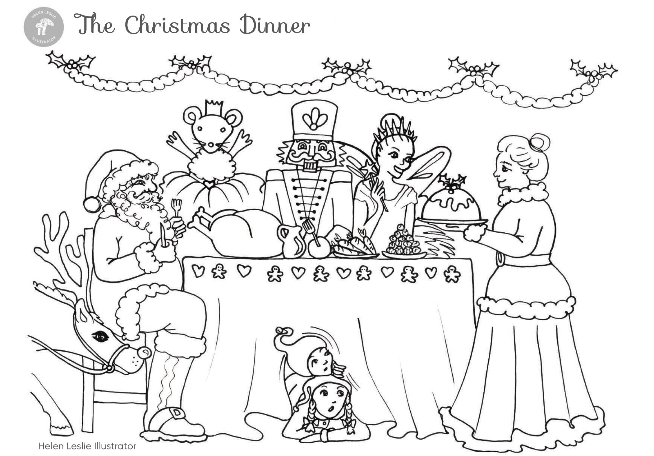 Christmas Nutcracker paper craft activity pack designed and illustrated by Devon artist Helen Leslie Illustrator