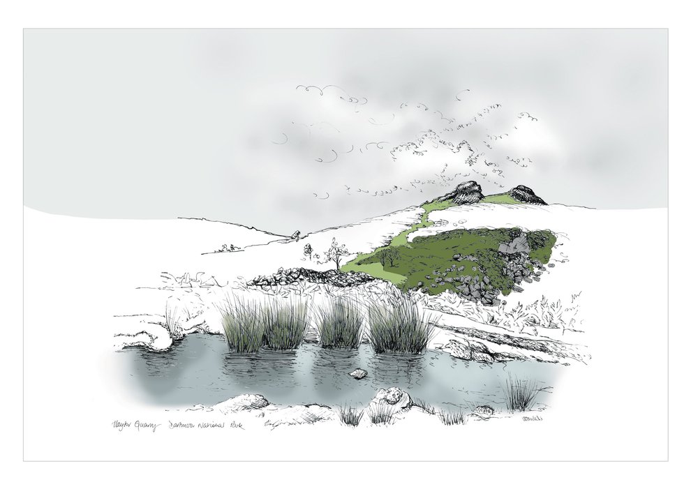 Haytor Quarry art print, Dartmoor National Park, Devon — Helen Leslie  Illustrator