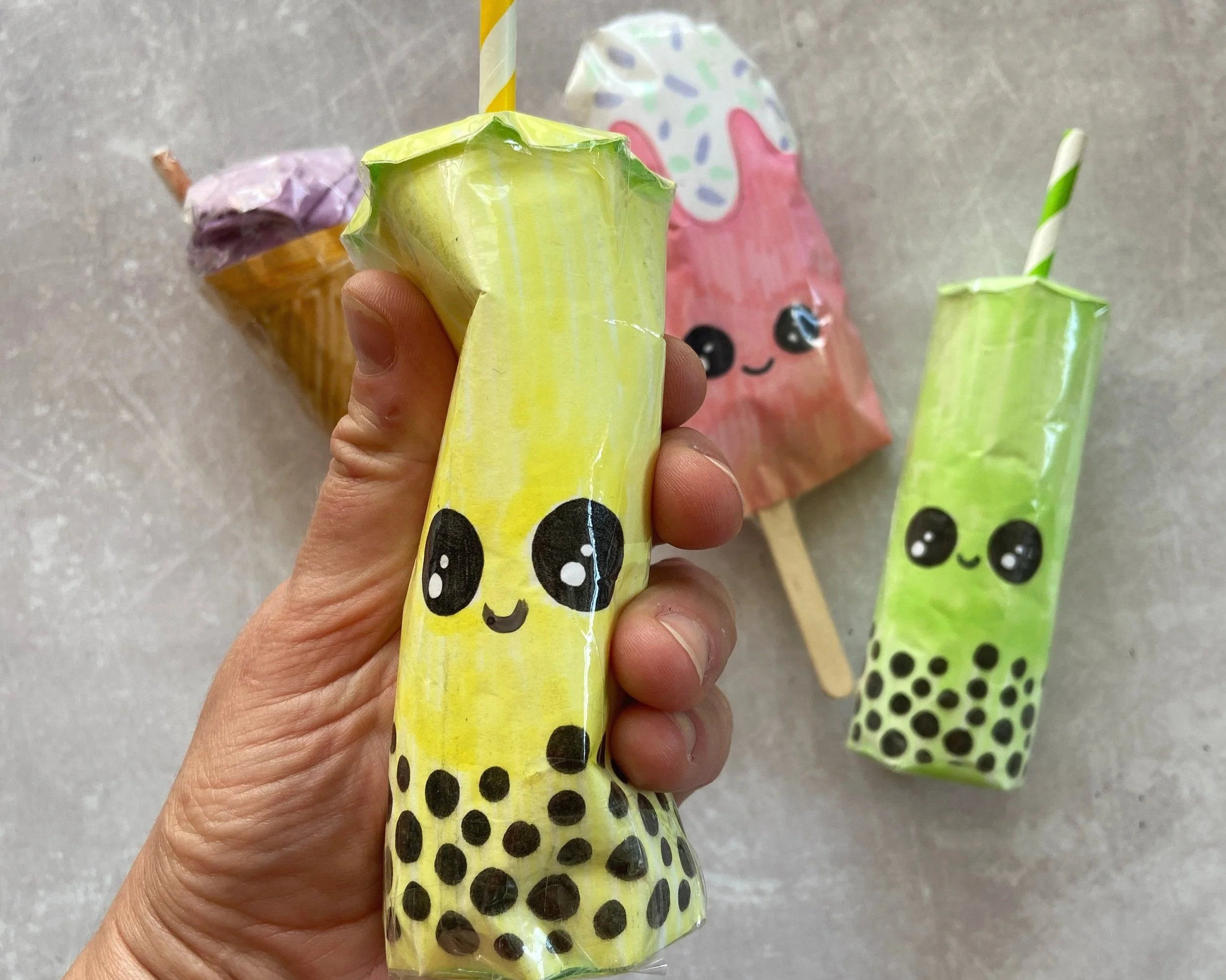 Summer Fun printables activity pack affordable and fun papercraft and colouring activities for kids in school summer holidays - make boba bubble tea squishies, make your own ice cream squishies
