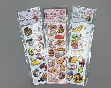Cute food bookmarks hand illustrated by Devon artist Helen Leslie Illustrator