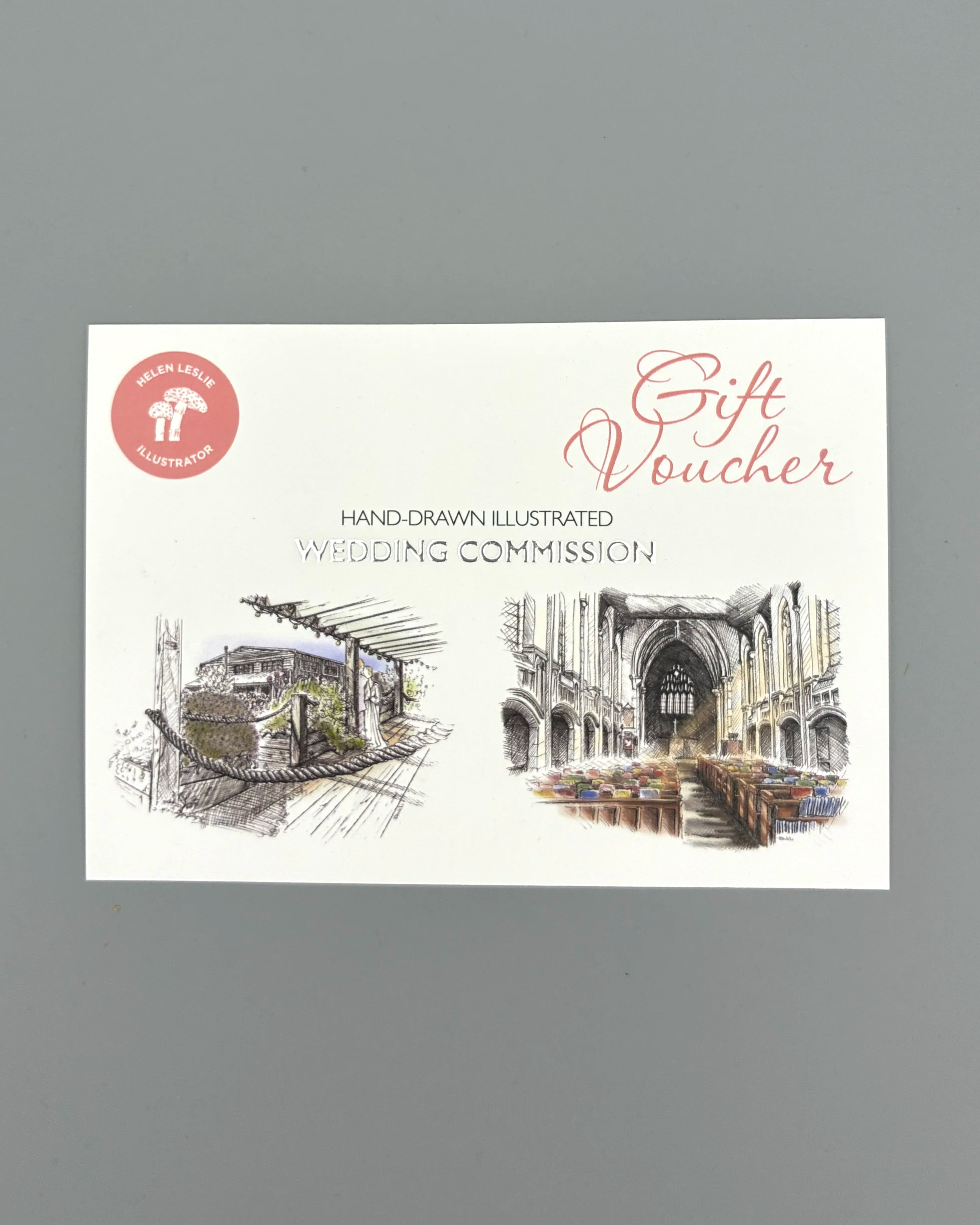 Gift voucher - £80 commissioned wedding illustration