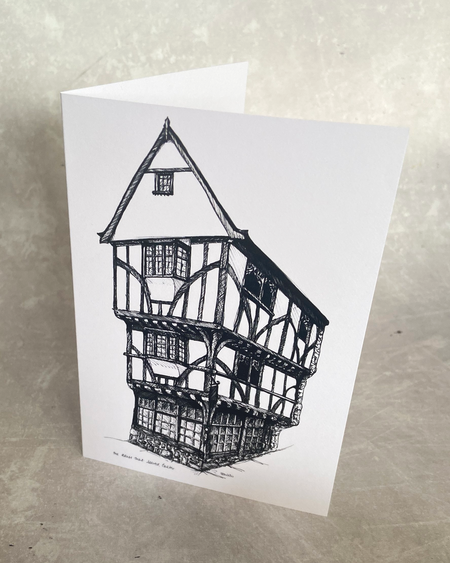The House That Moved, Exeter, Devon greetings card