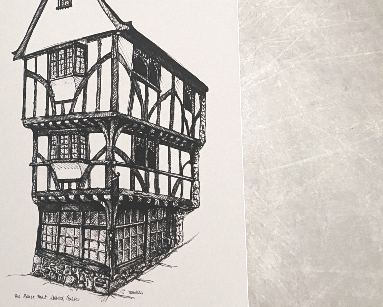 The House That Moved, Exeter, Devon greetings card illustrated by Devon artist Helen Leslie Illustrator