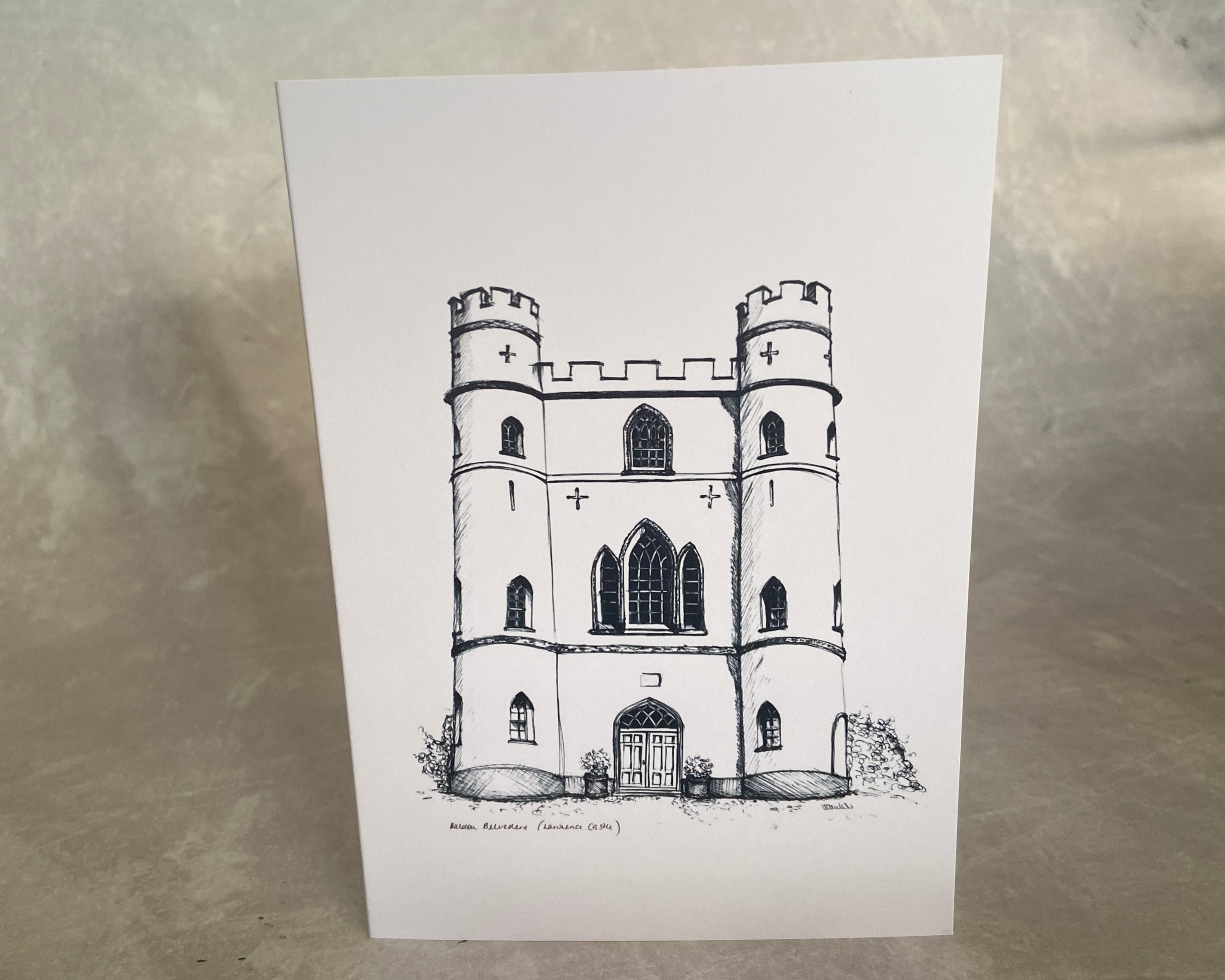 Haldon Belvedere (Lawrence Castle) Exeter greetings card by Devon artist Helen Leslie Illustrator