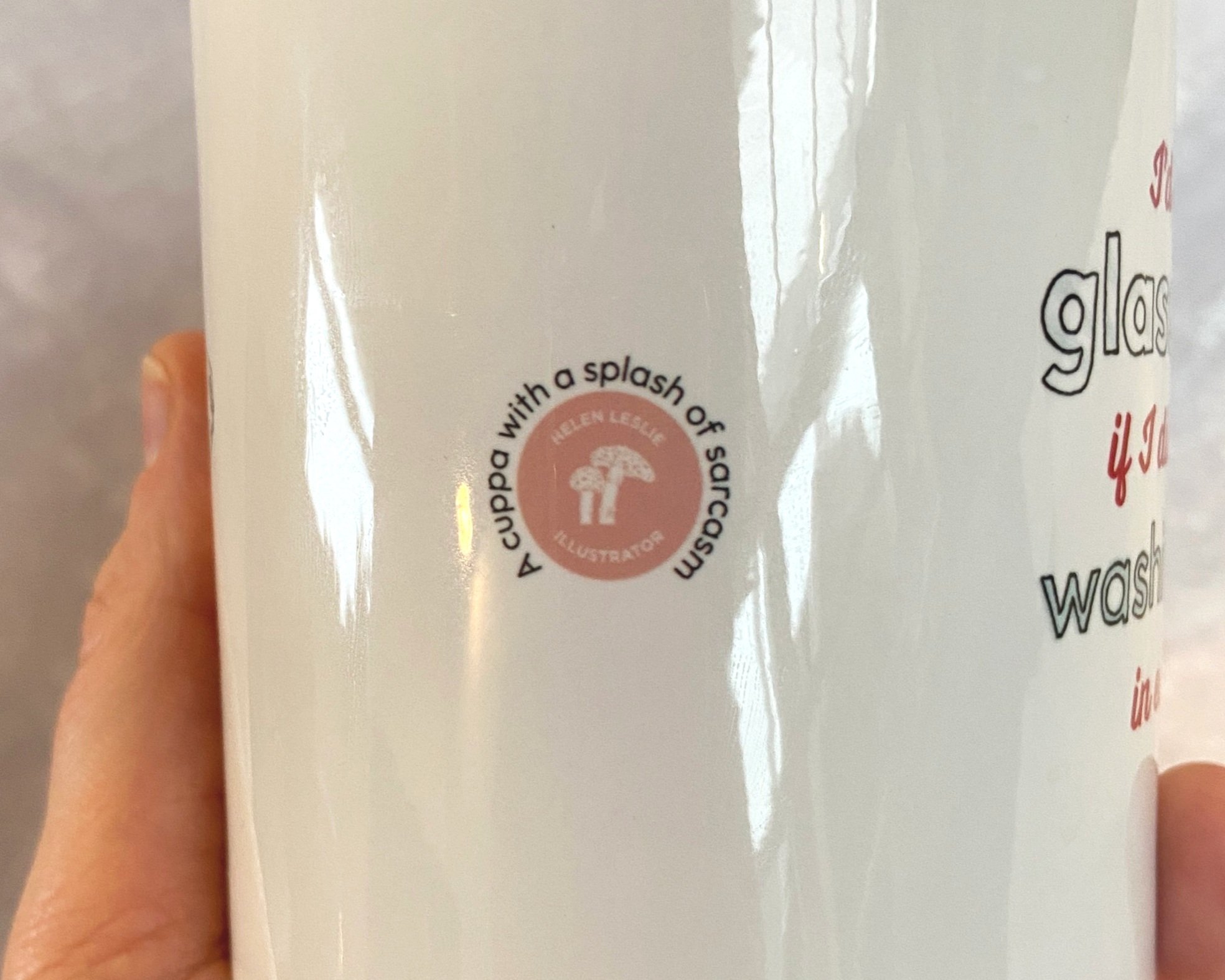 Sarcastic Fantastic retro 1950s housewife style illustrated mug working from home, domestic load, glass ceilings, patriarchy, motherhood, mental load, ideal gift for women