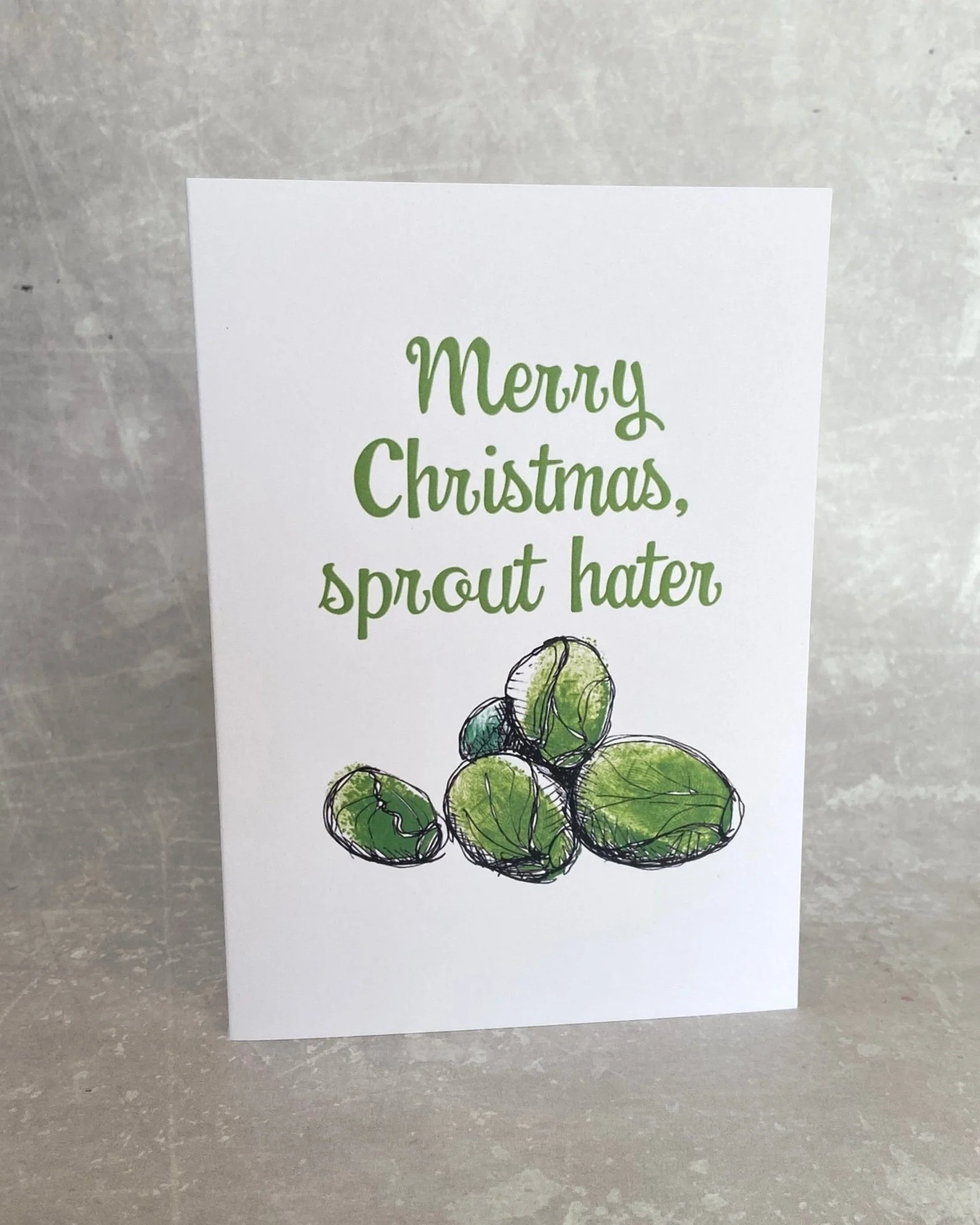 Merry Christmas, sprout HATER card