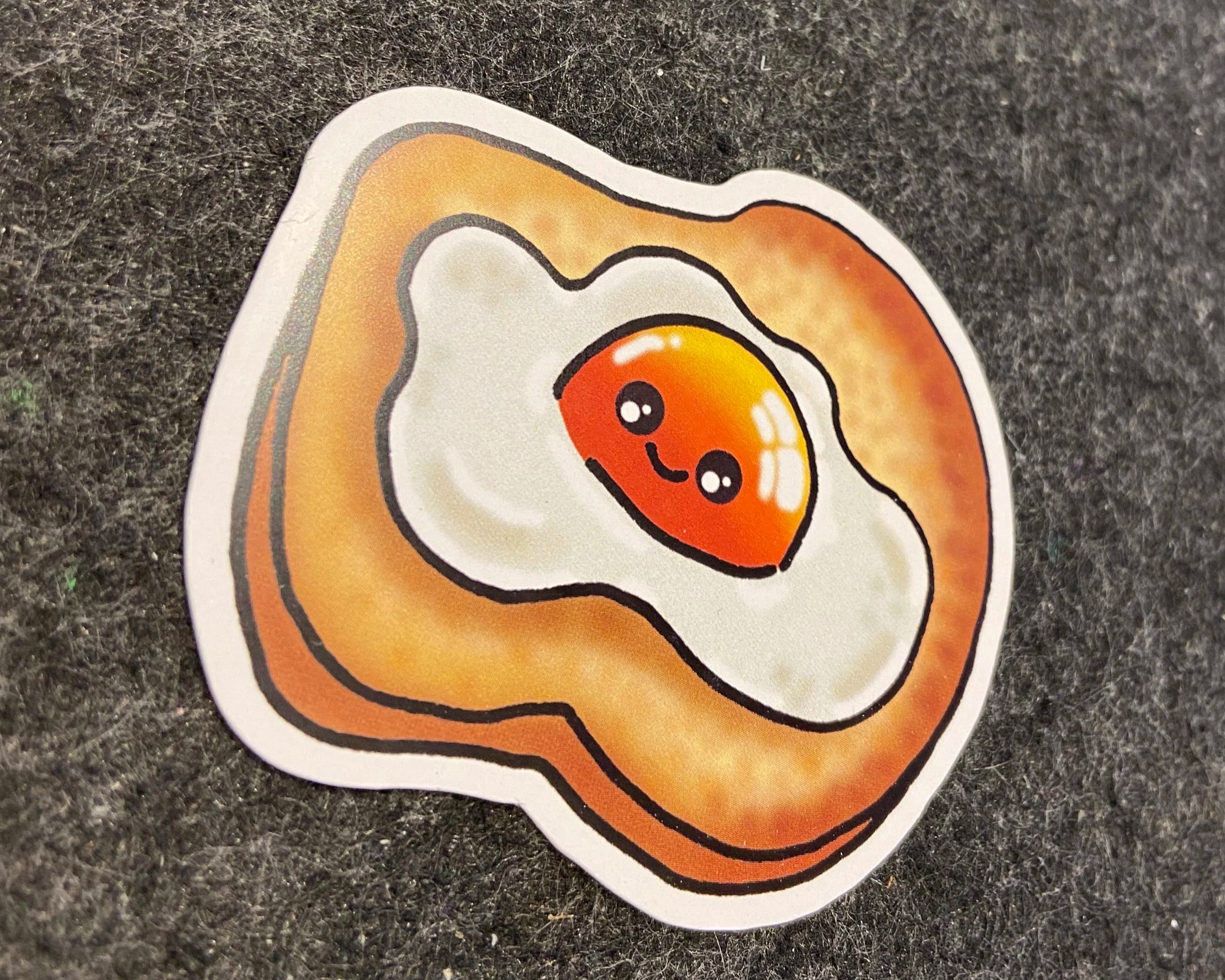 Fried Egg on Toast jumbo fridge magnet by Devon artist Helen Leslie Illustrator