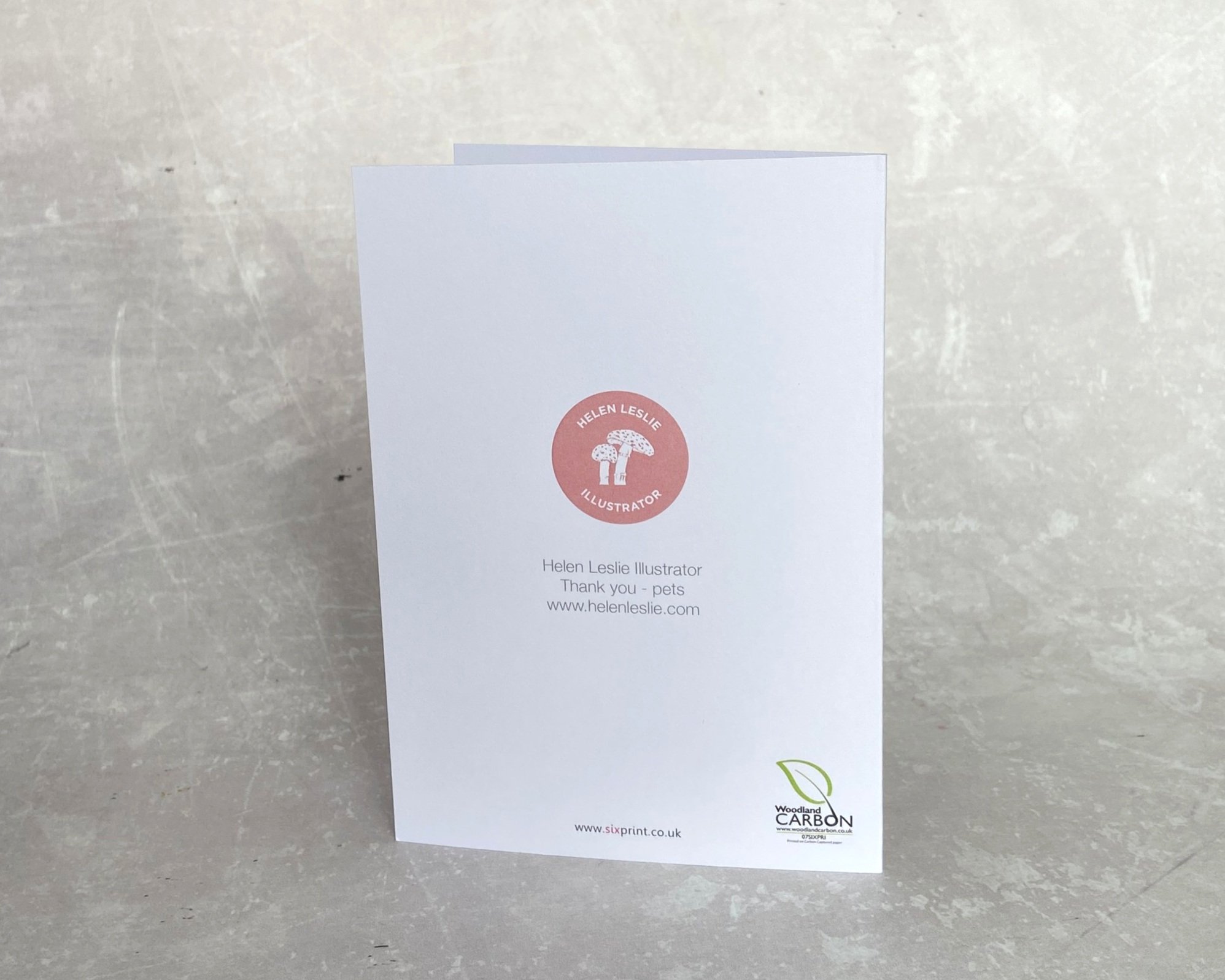 Thank you for looking after my pet greetings card with cute kawaii style illustrated animals puppy cat rabbit chick fish unicorn
