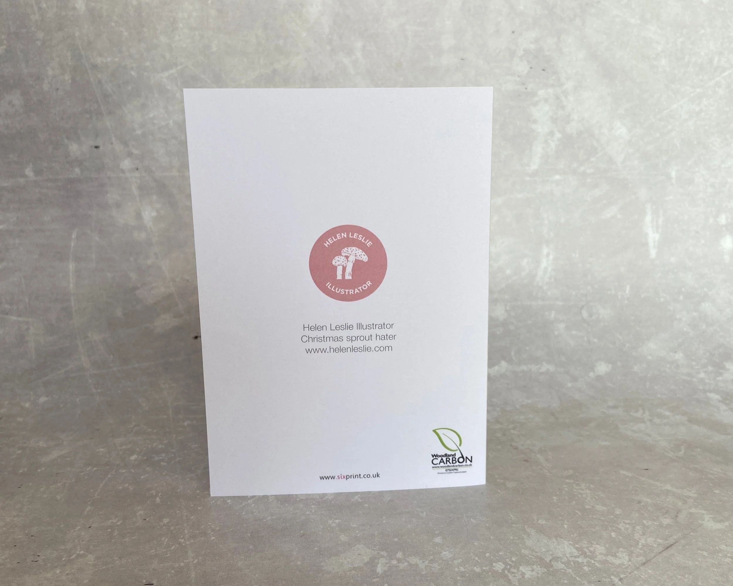 Merry Christmas sprout hater illustrated greetings card by Devon artist Helen Leslie Illustrator